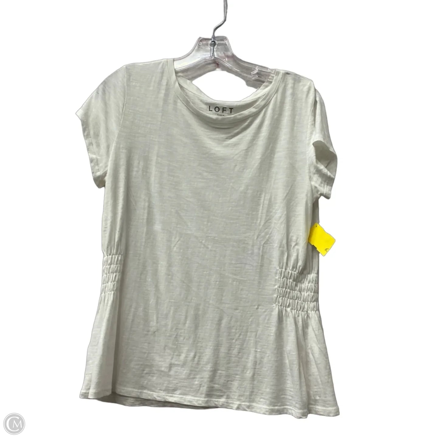 Top Short Sleeve By Loft In White, Size: S
