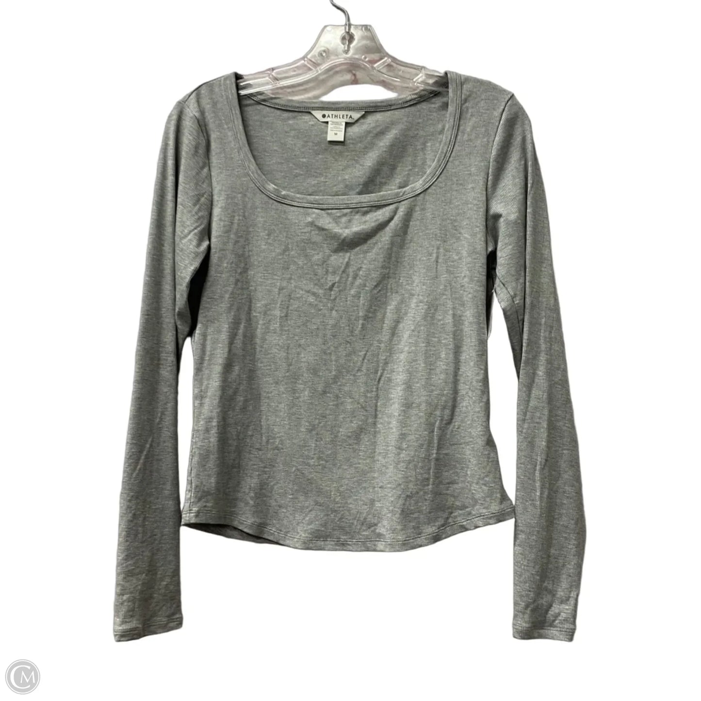 Top Long Sleeve By Athleta In Grey, Size: M