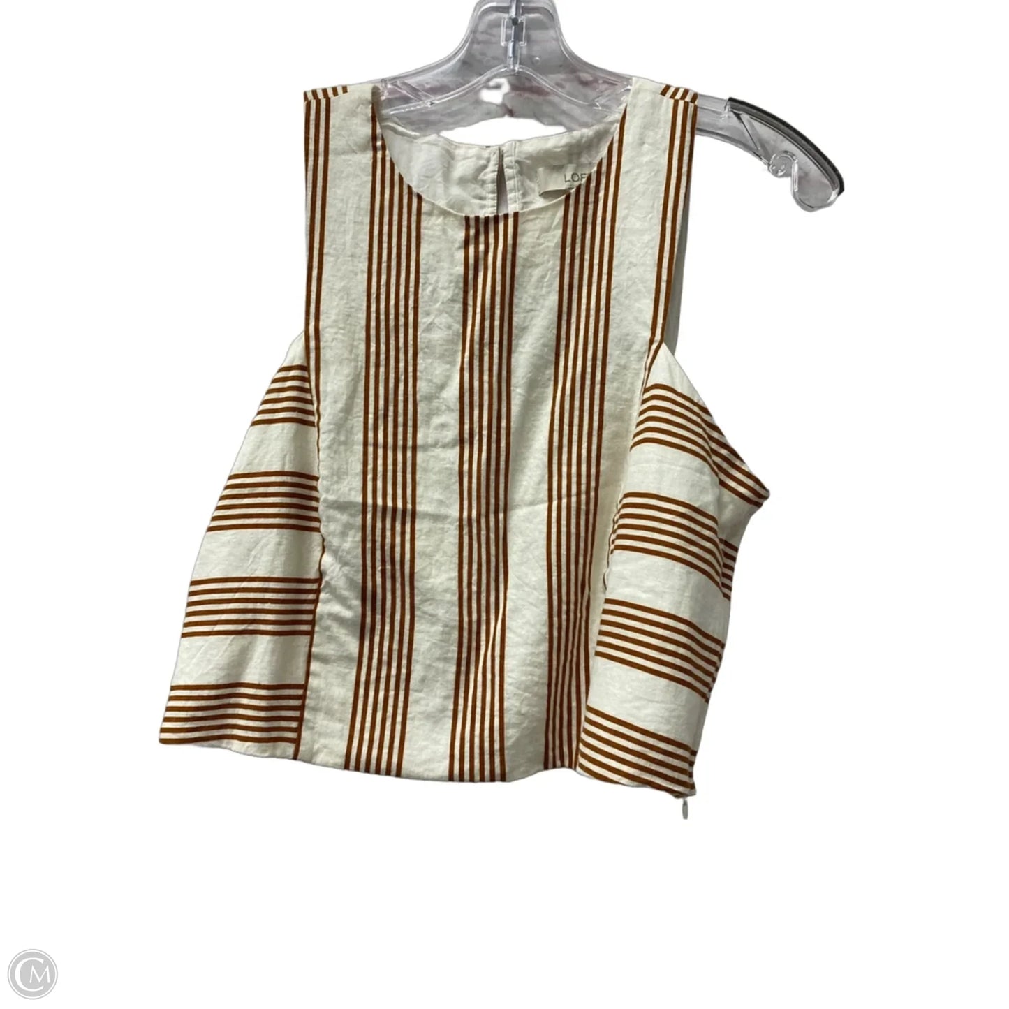 Top Sleeveless By Loft In Tan, Size: M