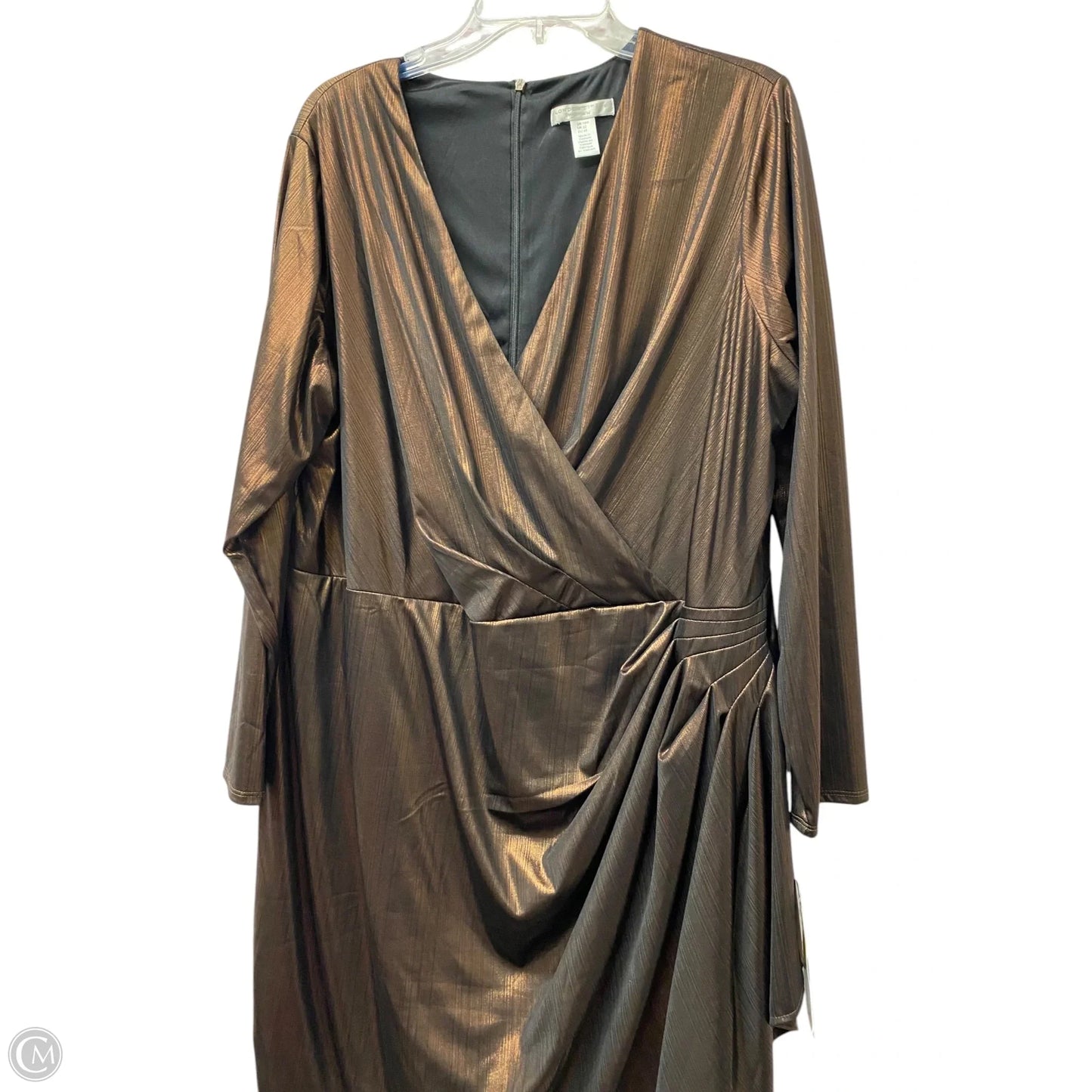 Dress Party Short By London Times In Brown, Size: 18