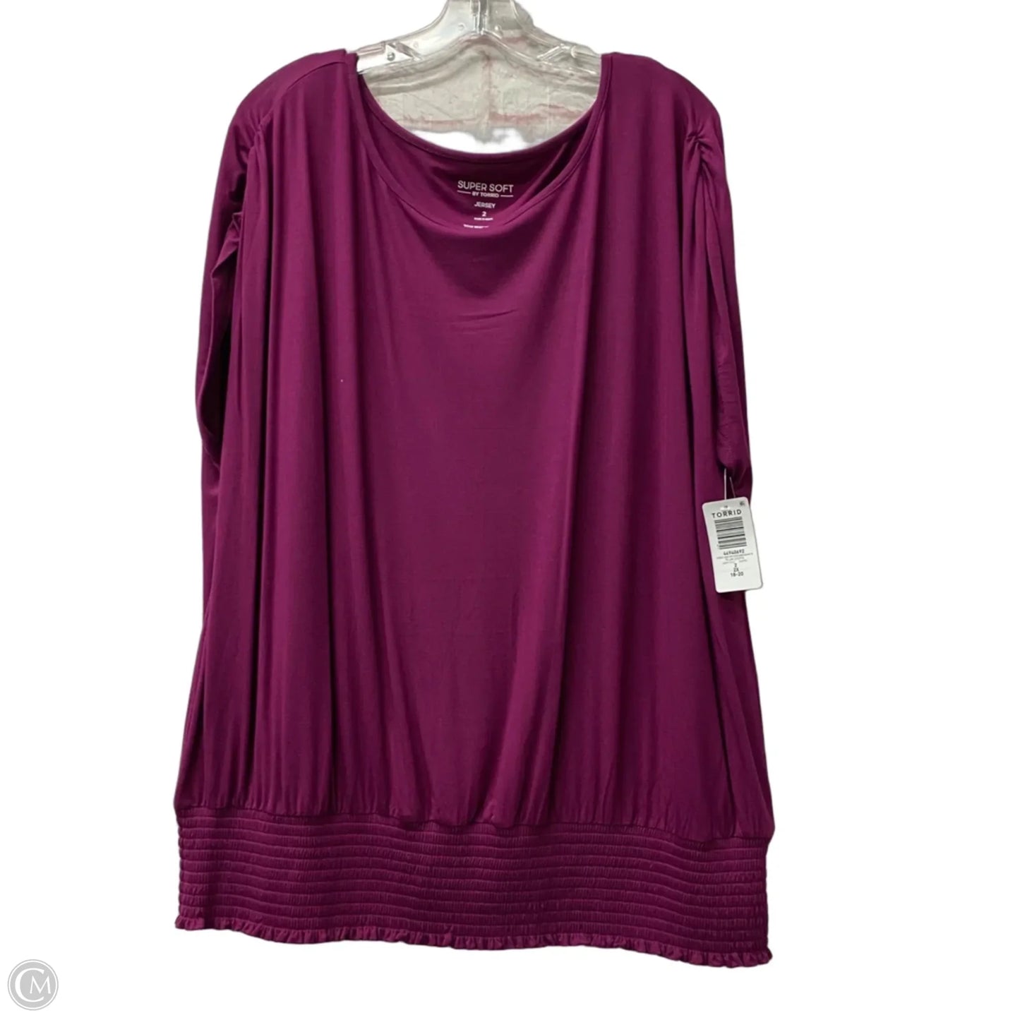 Top Short Sleeve By Torrid In Purple, Size: 2x