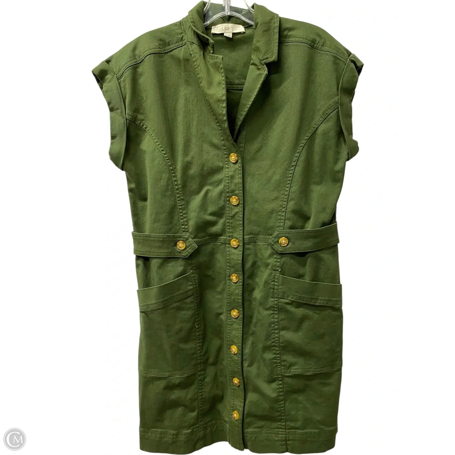 Dress Casual Short By Loft In Green, Size: 10
