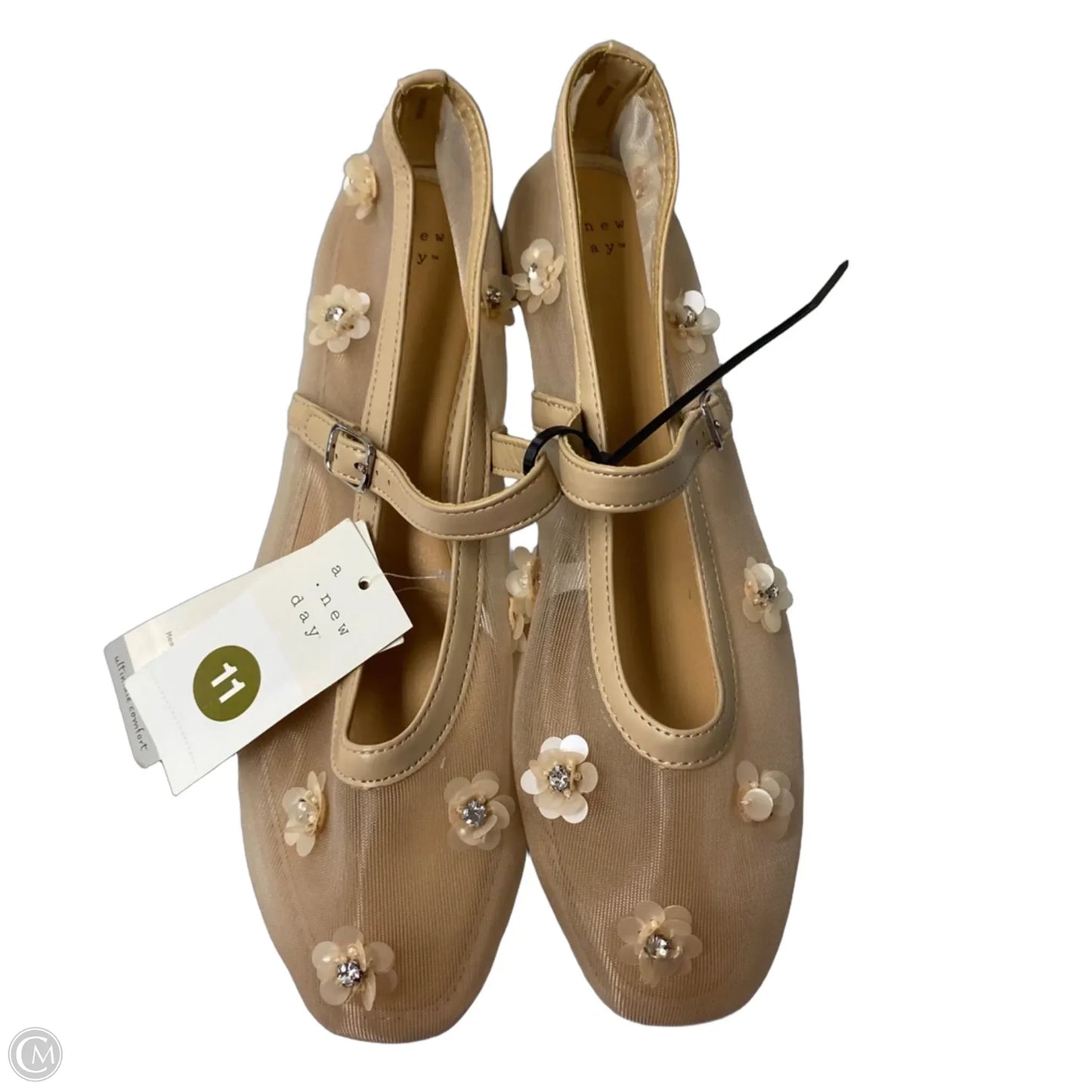 Shoes Flats By A New Day In Beige, Size: 11