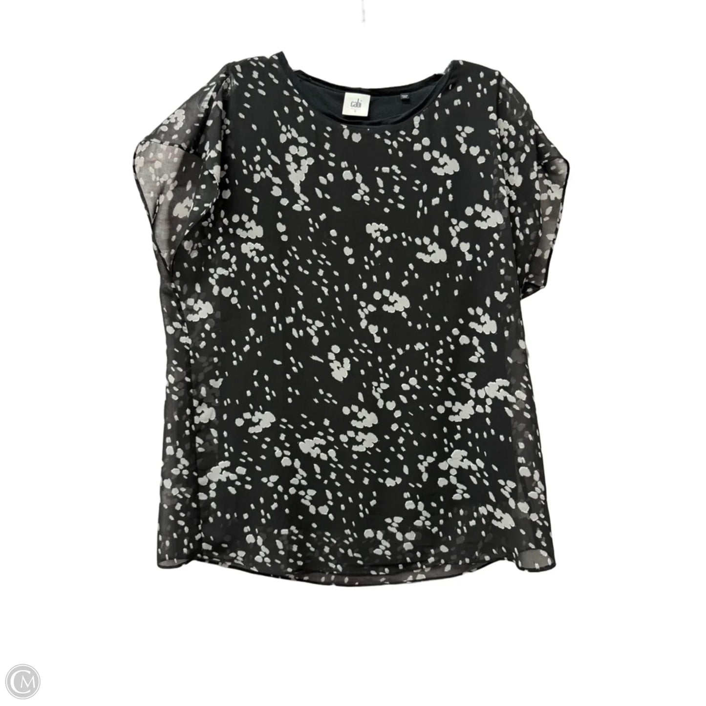 Top Short Sleeve By Cabi In Black, Size: S