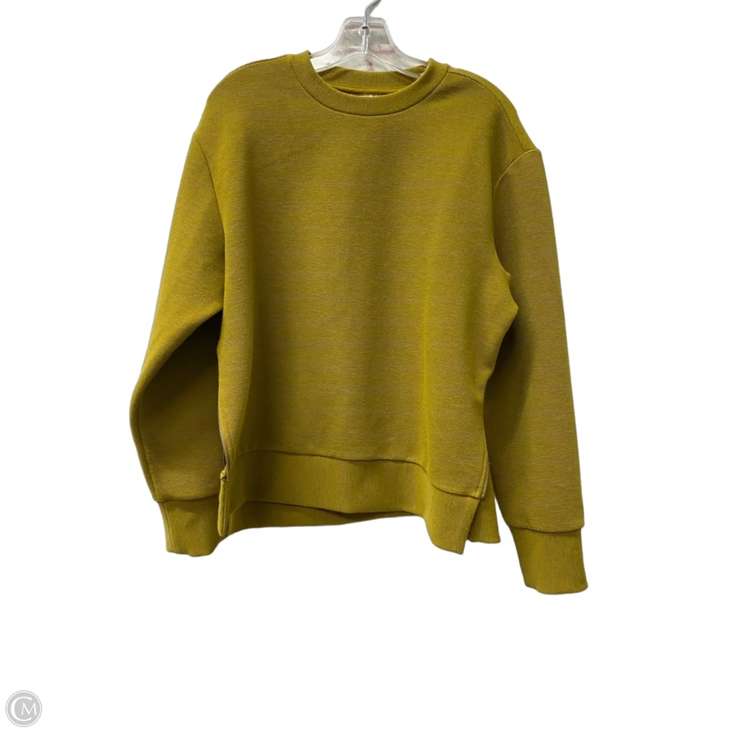 Athletic Sweatshirt Crewneck By Calia In Gold, Size: M