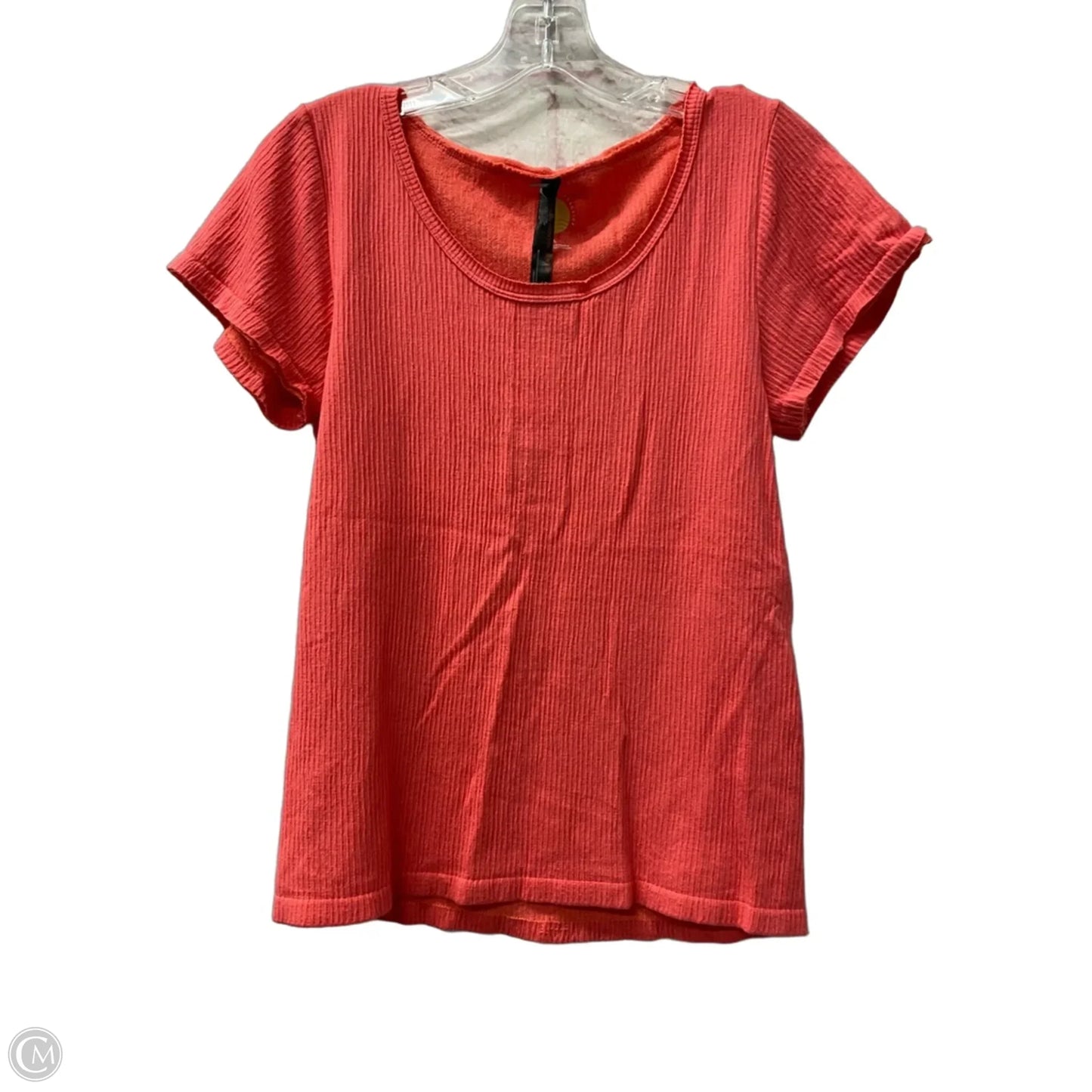Top Short Sleeve By Anthropologie In Pink, Size: L
