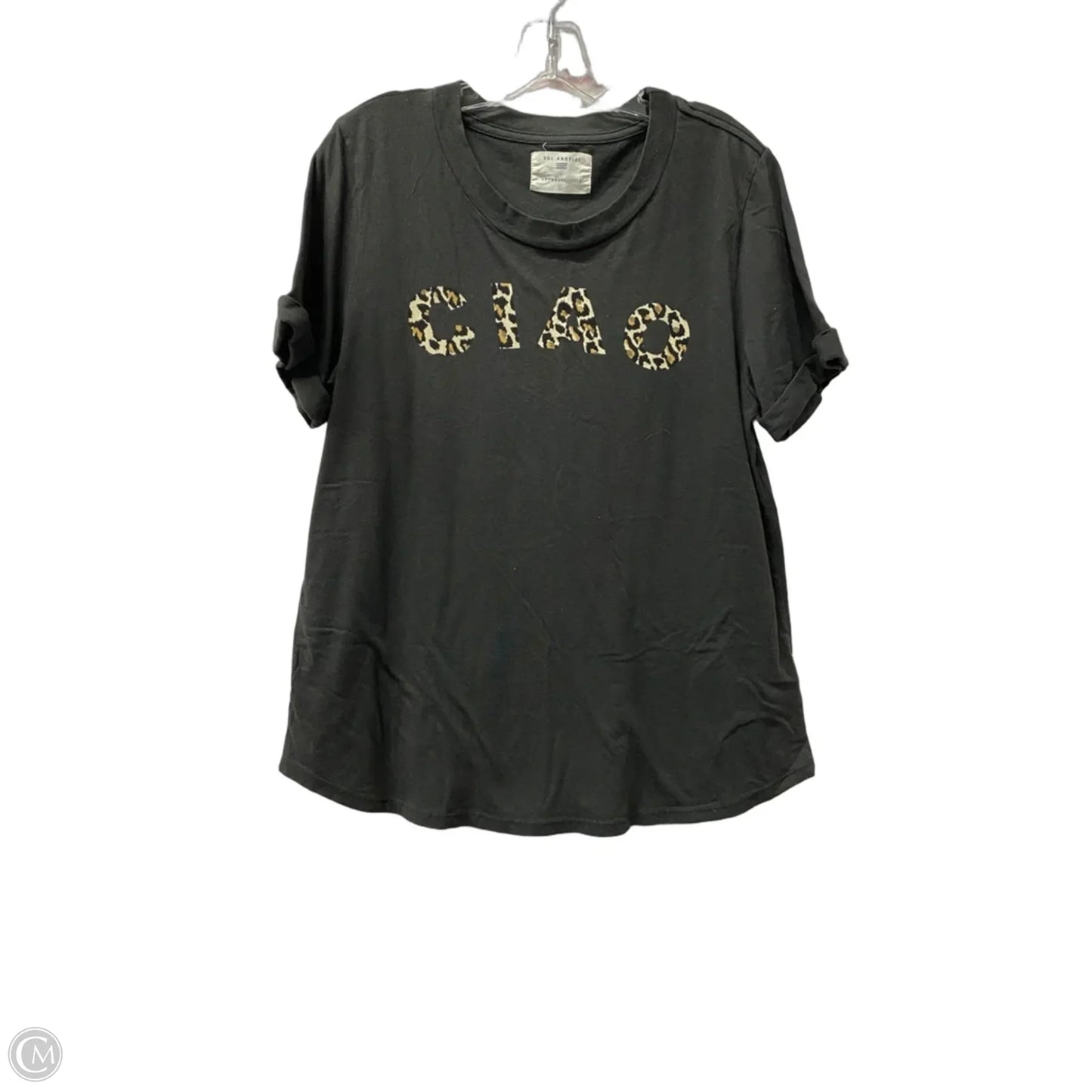 Top Short Sleeve By Sol Angeles In Grey, Size: Xl