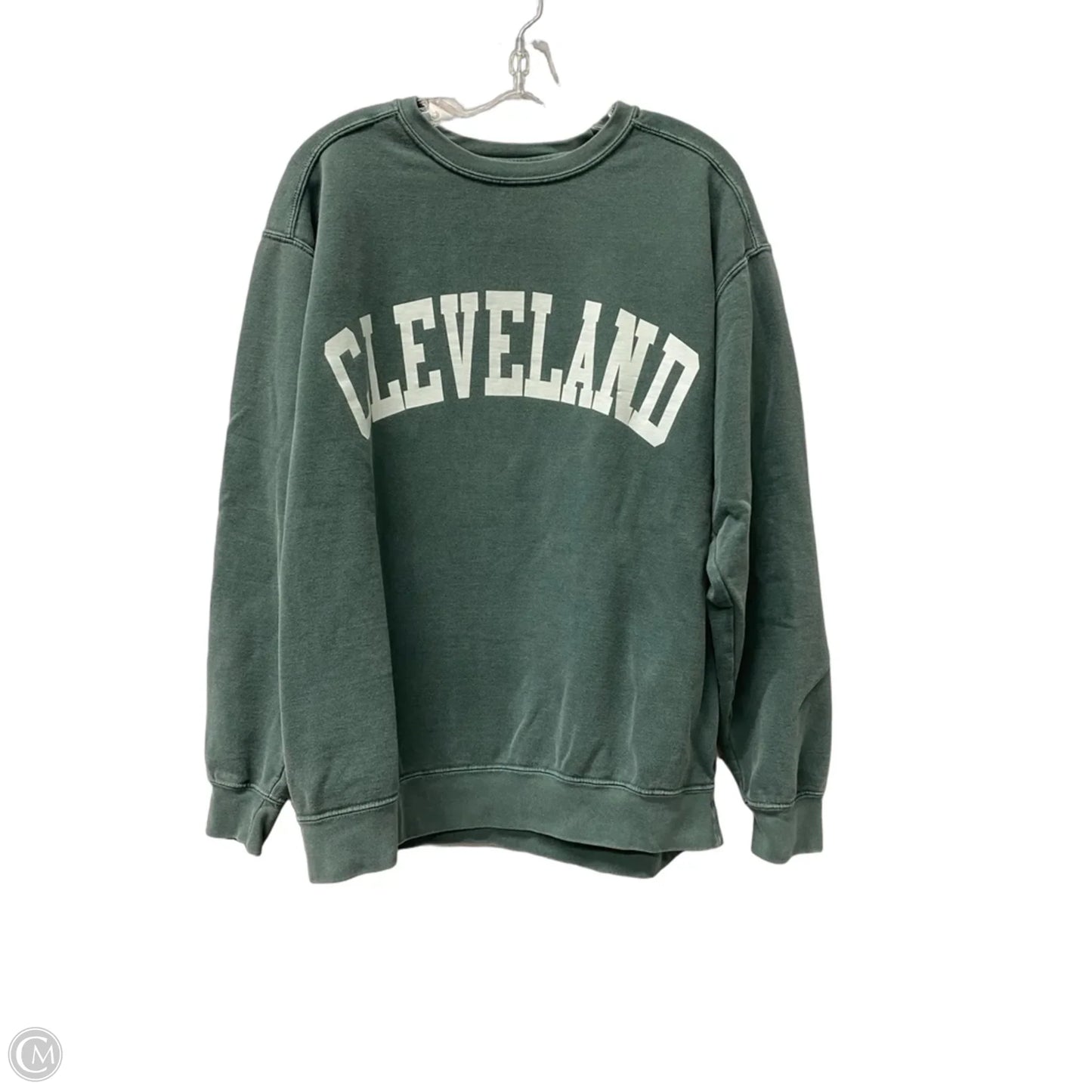 Sweatshirt Crewneck By Comfort Colors In Green, Size: M