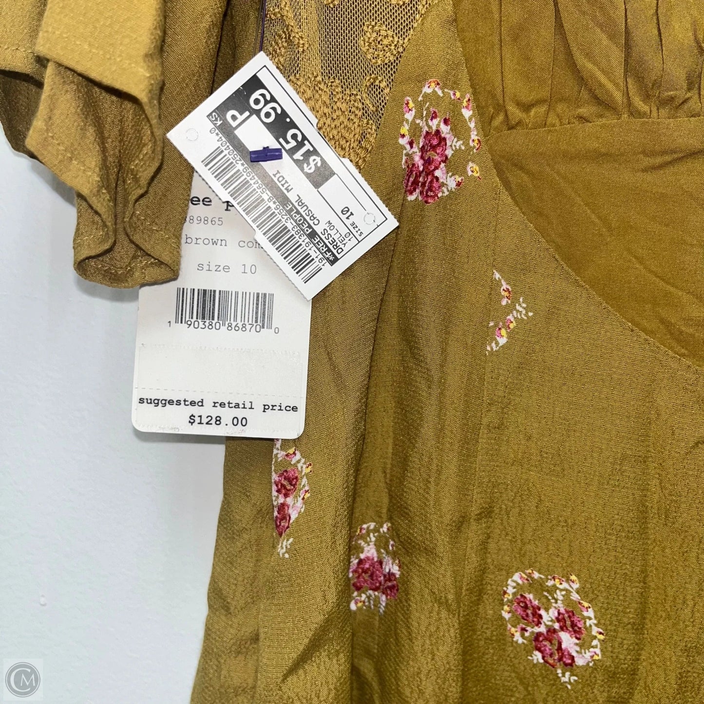 Dress Casual Midi By Free People In Yellow, Size: 10