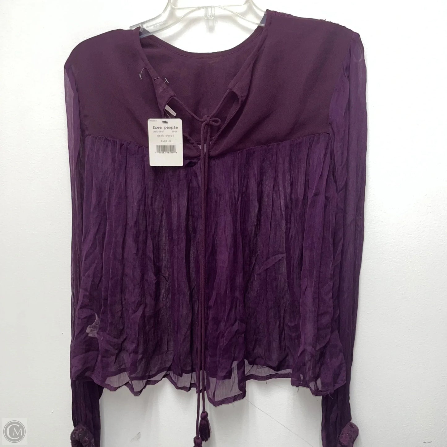 Top Long Sleeve By Free People In Purple, Size: S