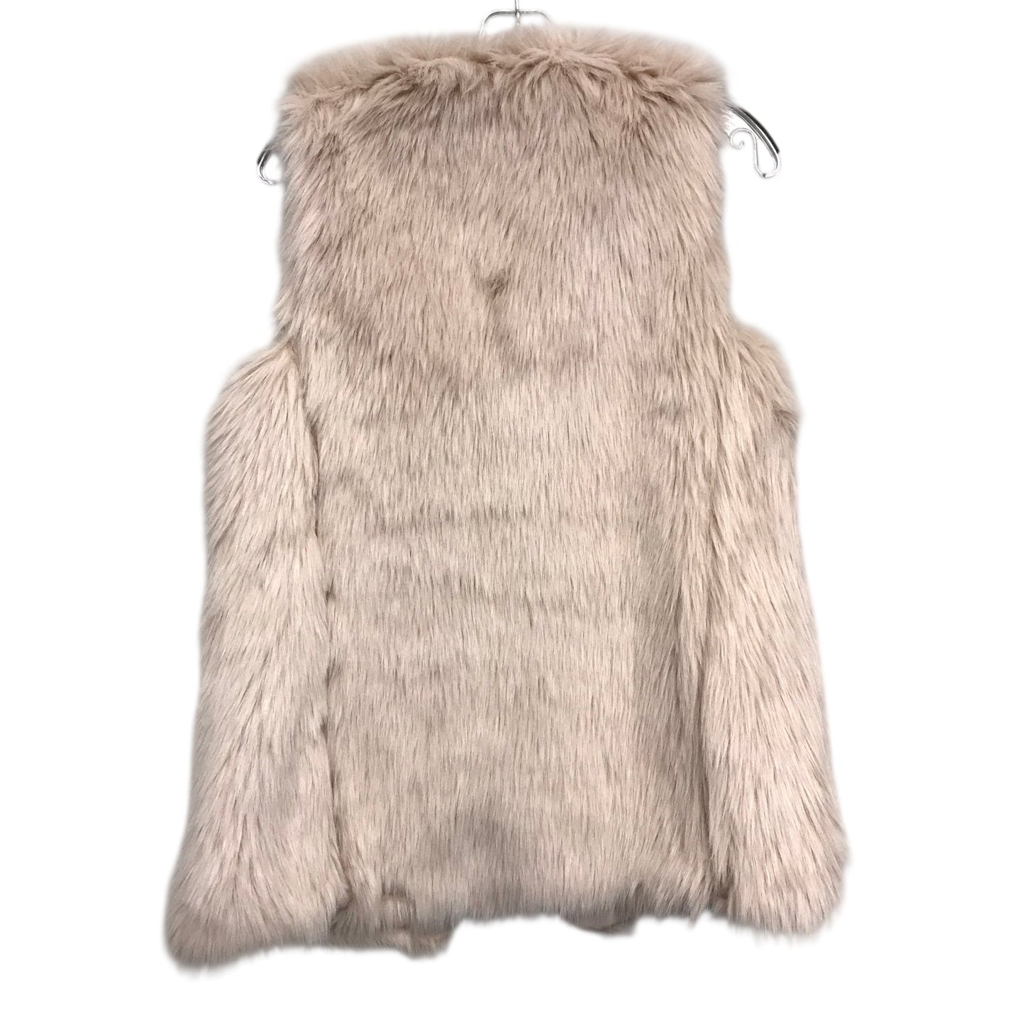 Vest Faux Fur & Sherpa By Gap In Tan, Size:Xs