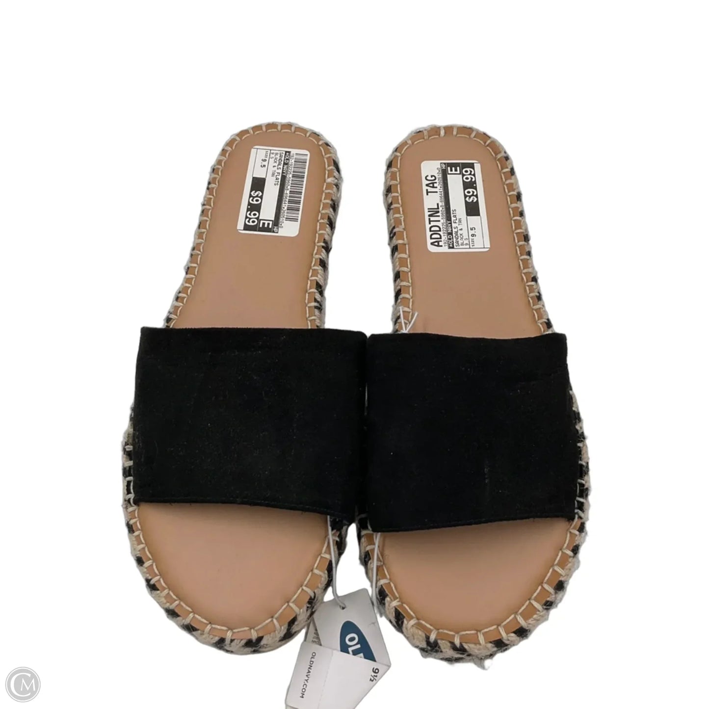 Sandals Flats By Old Navy In Black & Tan, Size: 9.5