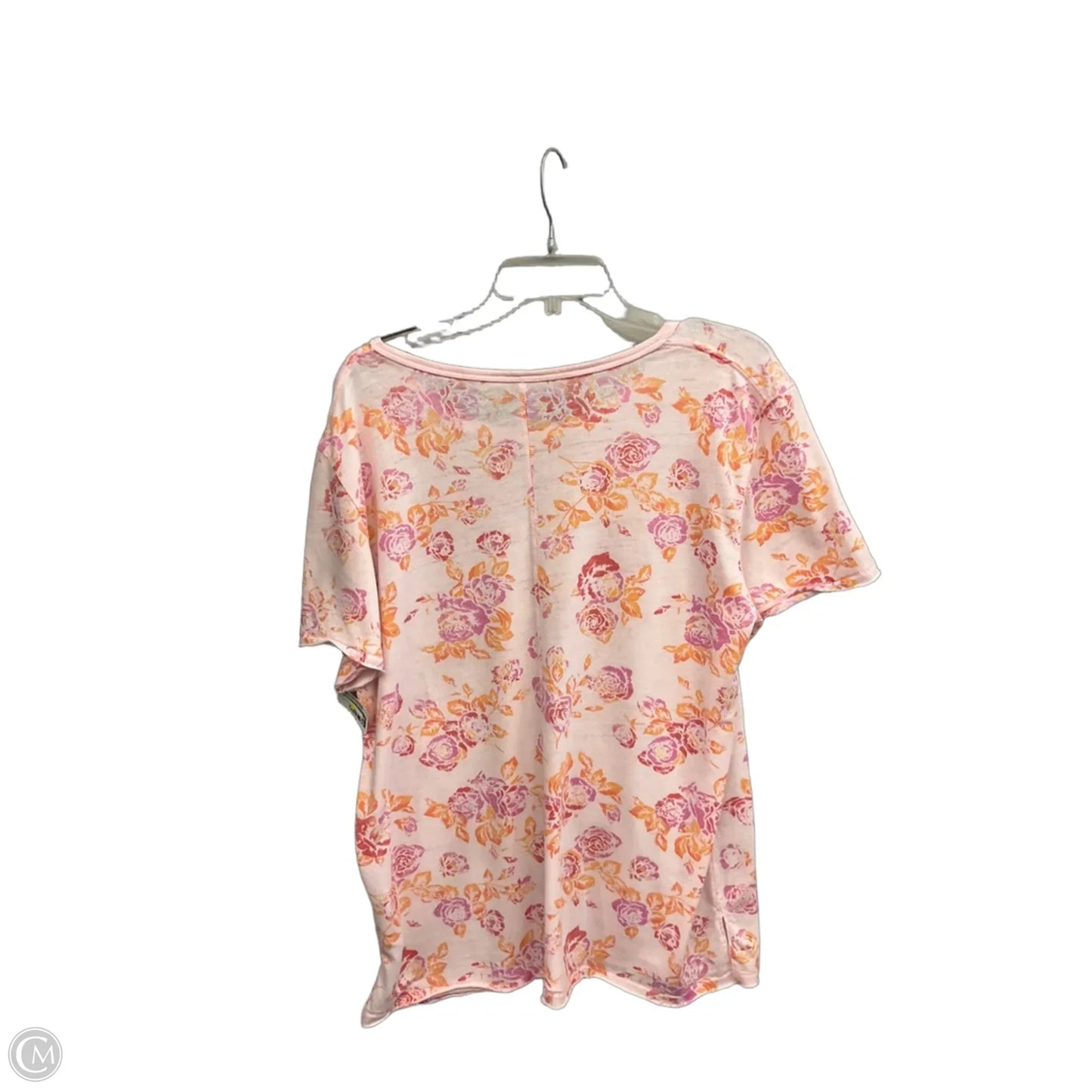 Top Short Sleeve By Free People In Floral Print, Size: M