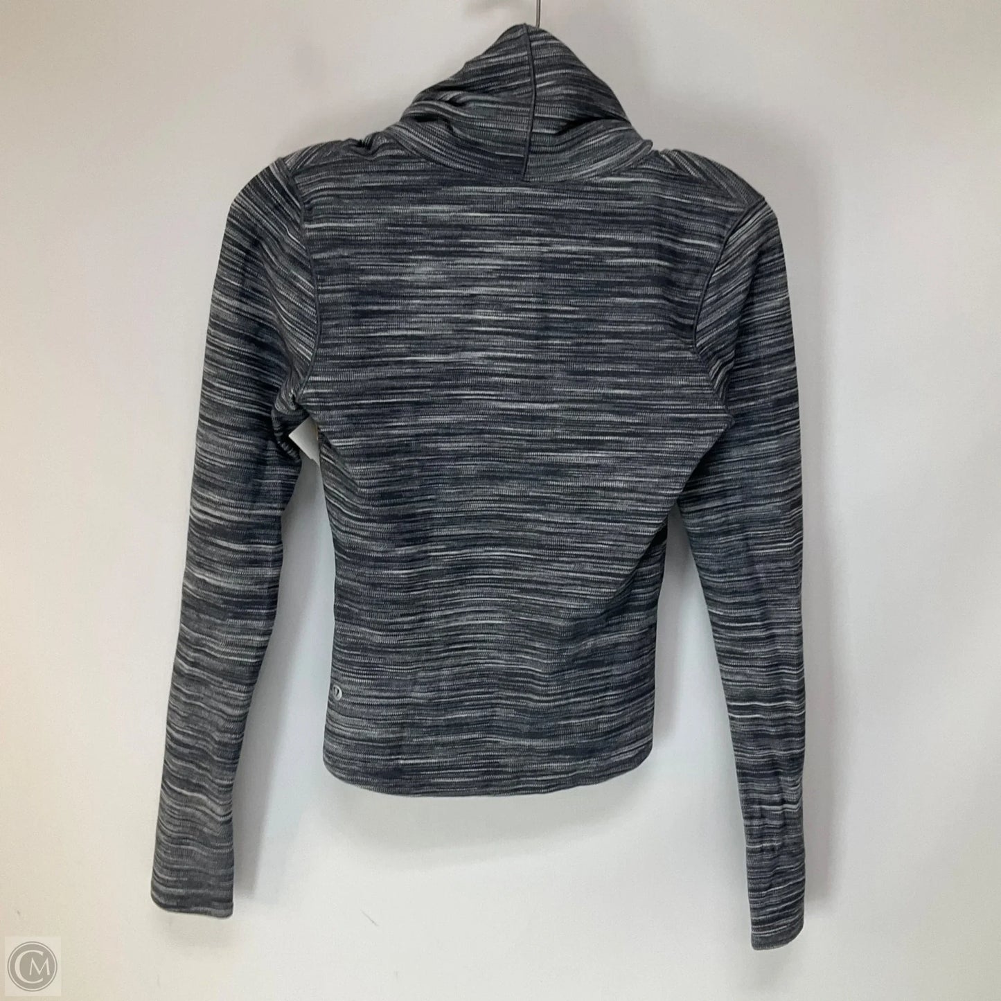 Athletic Top Long Sleeve Collar By Lululemon In Grey, Size: 6