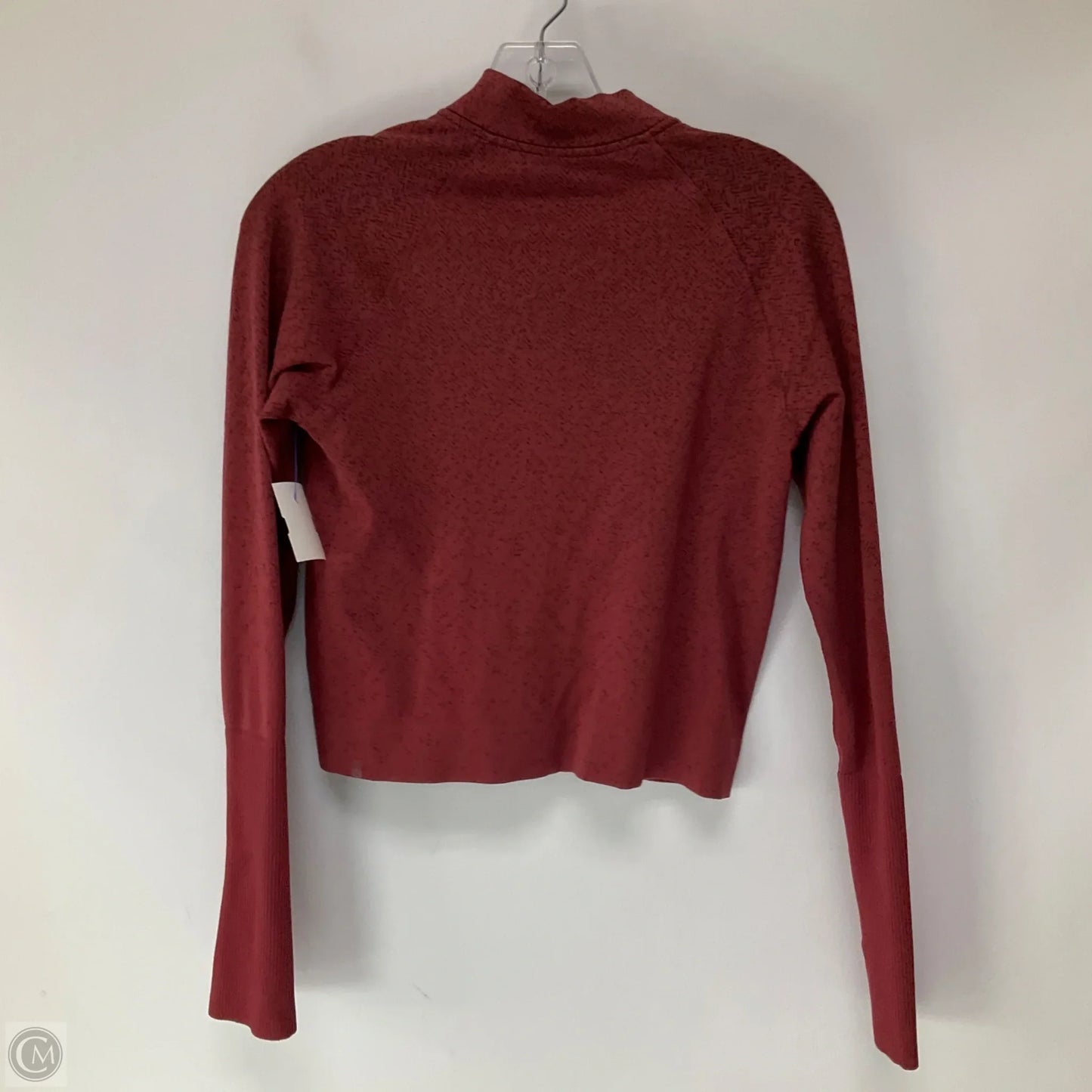 Athletic Top Long Sleeve Collar By Lululemon In Red, Size: 6