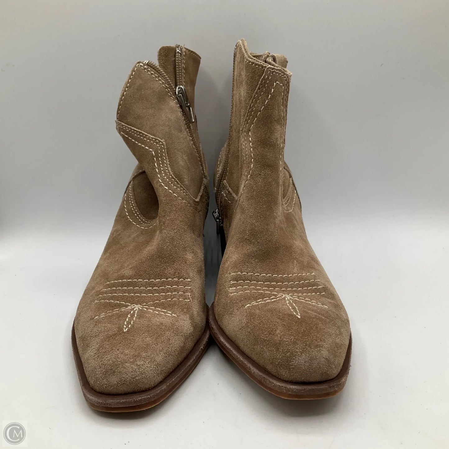 Boots Ankle Heels By Dolce Vita In Tan, Size: 6