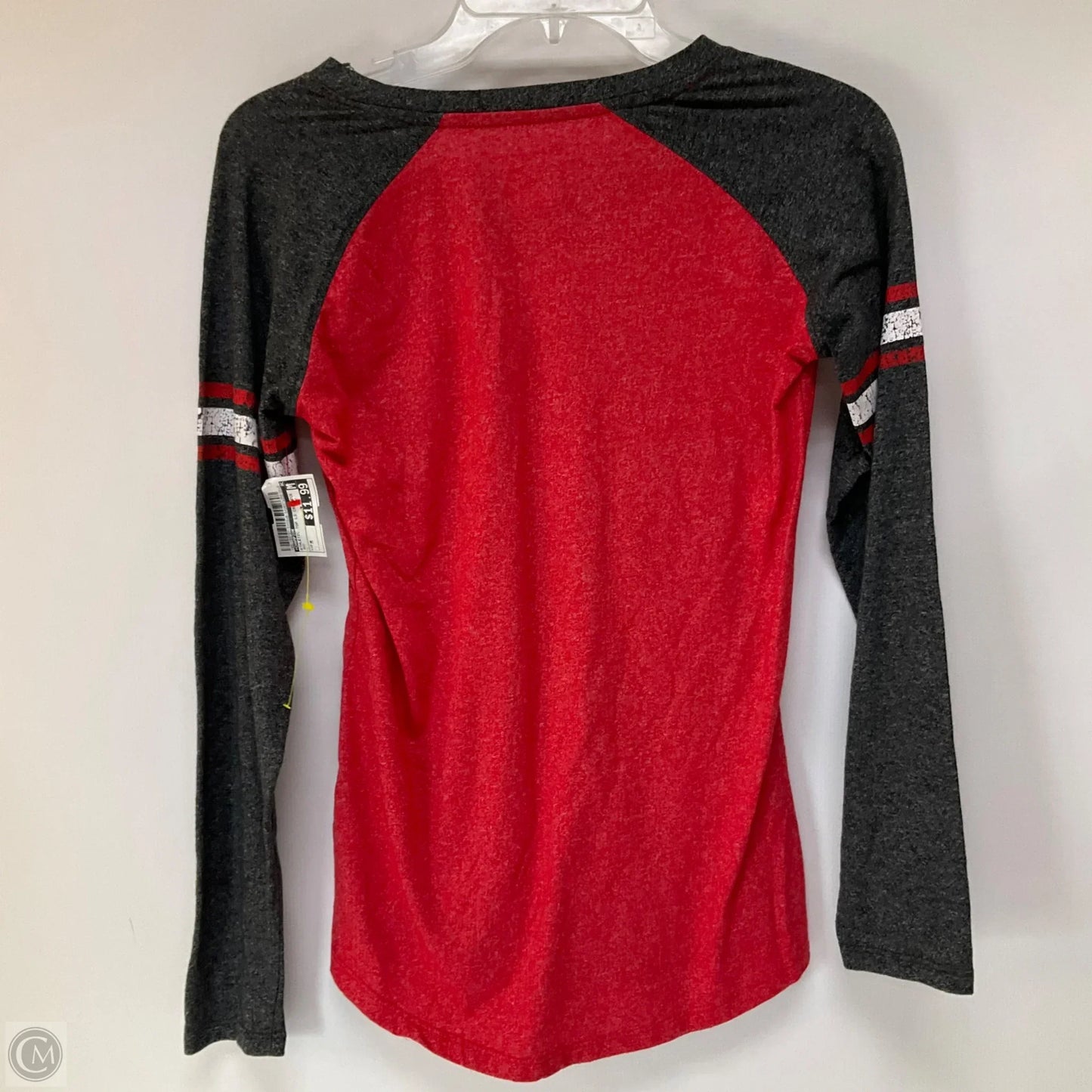 Athletic Top Long Sleeve Crewneck By Champion In Red, Size: M