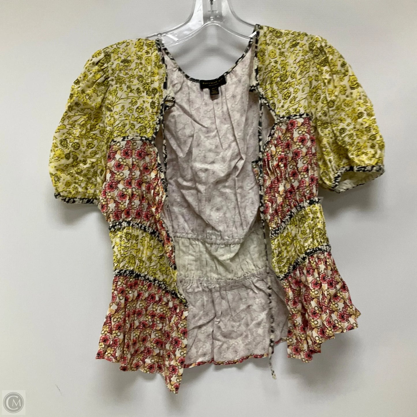 Top Short Sleeve By Current Air In Floral Print, Size: Xs