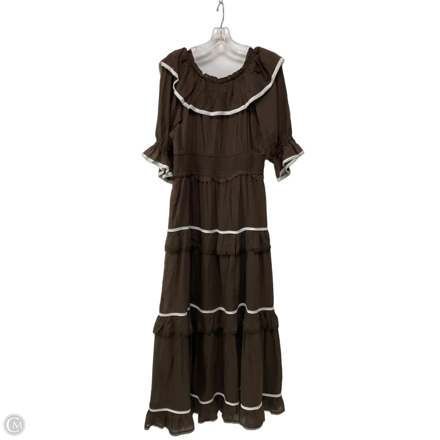 Dress Casual Maxi By Anthropologie In Brown, Size: L