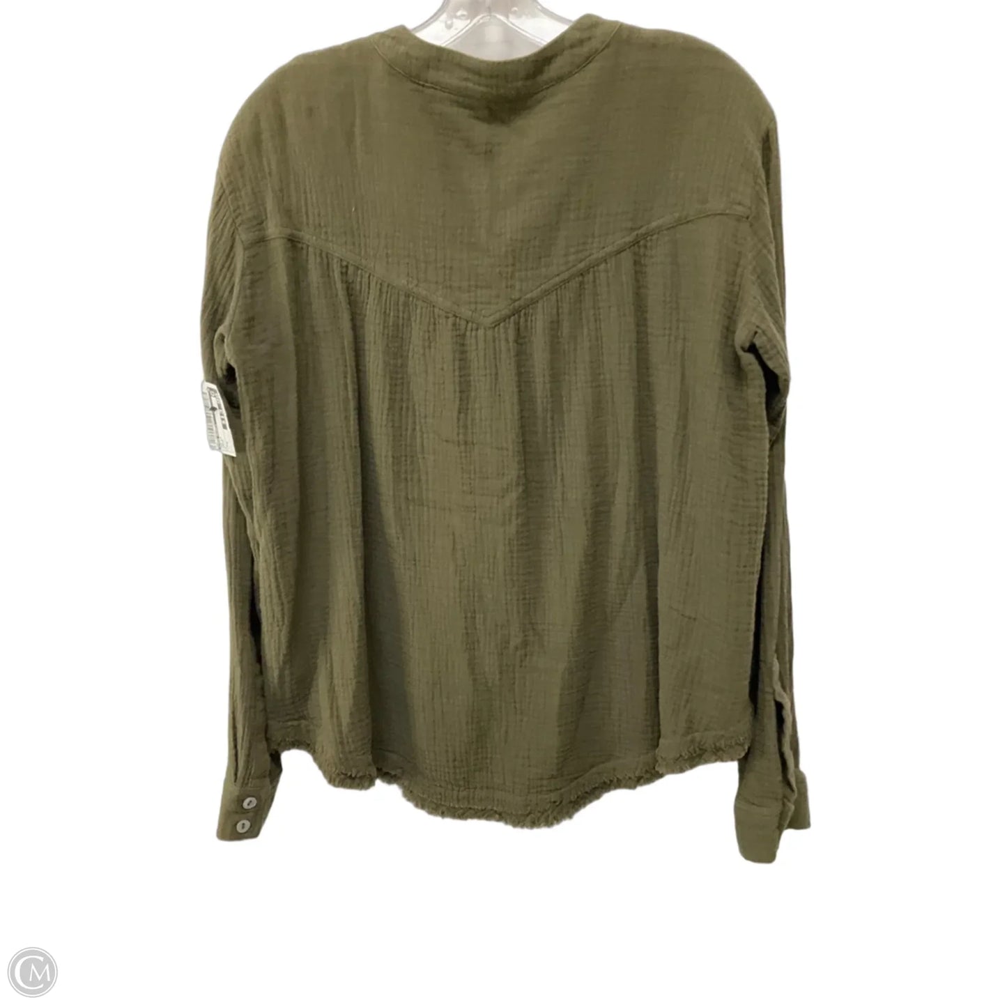 Top Long Sleeve By Free People In Green, Size: S