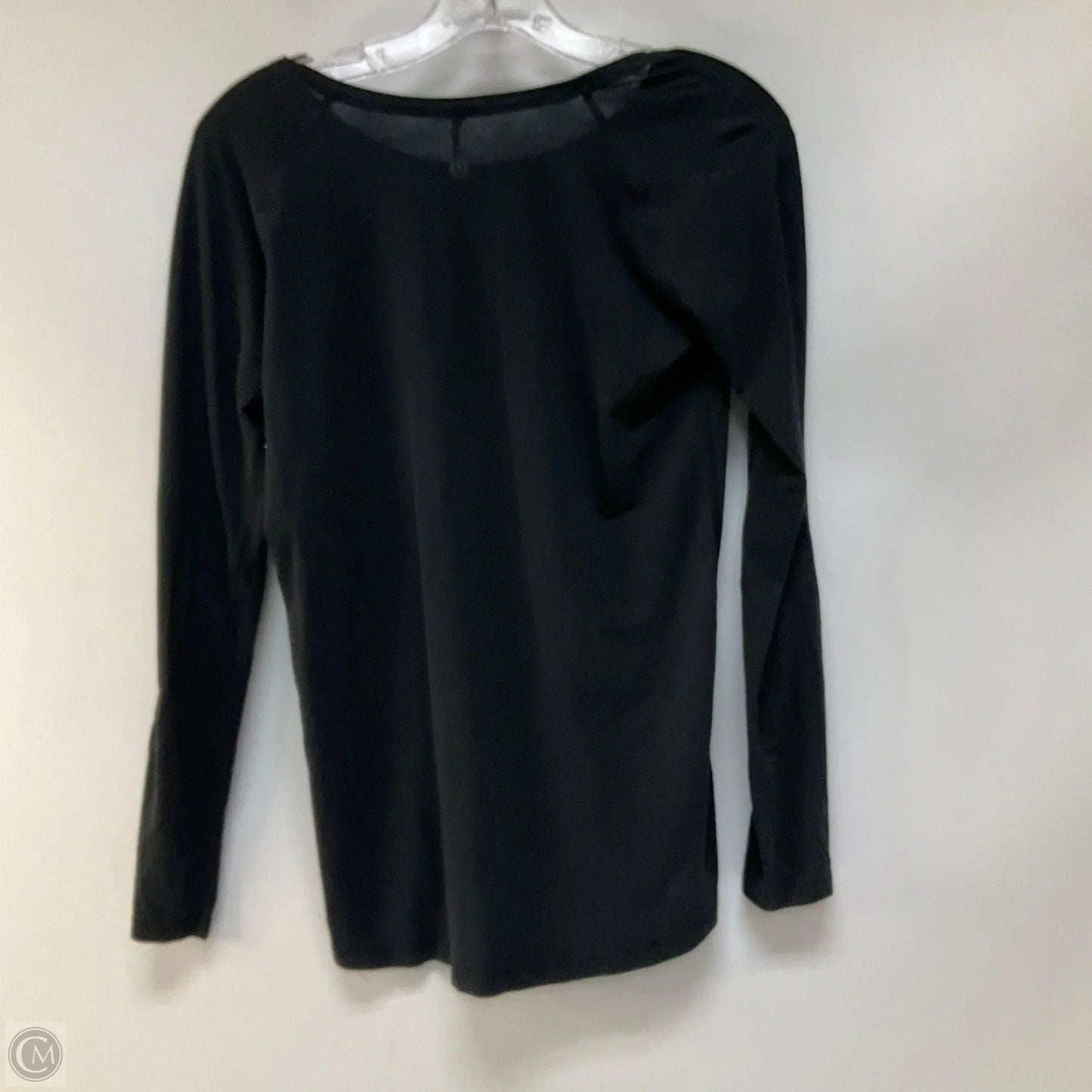 Athletic Top Long Sleeve Collar By Lululemon In Black, Size: 4