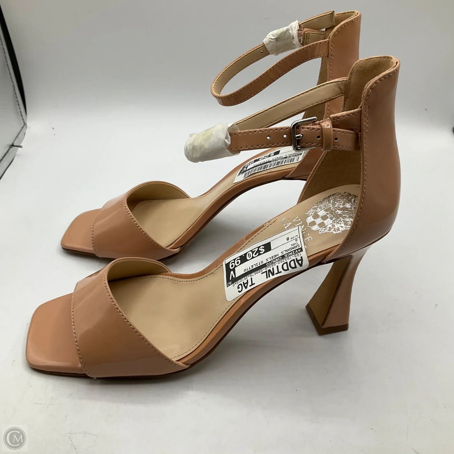 Sandals Heels Stiletto By Vince Camuto In Tan, Size: 8