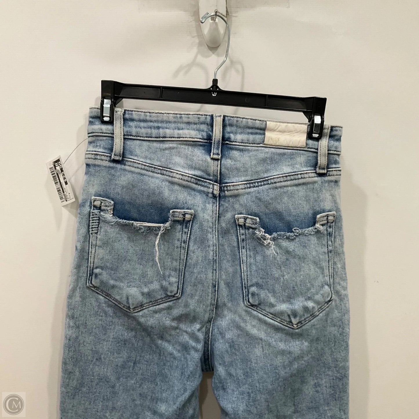 Jeans Straight By Paige In Blue Denim, Size: 4