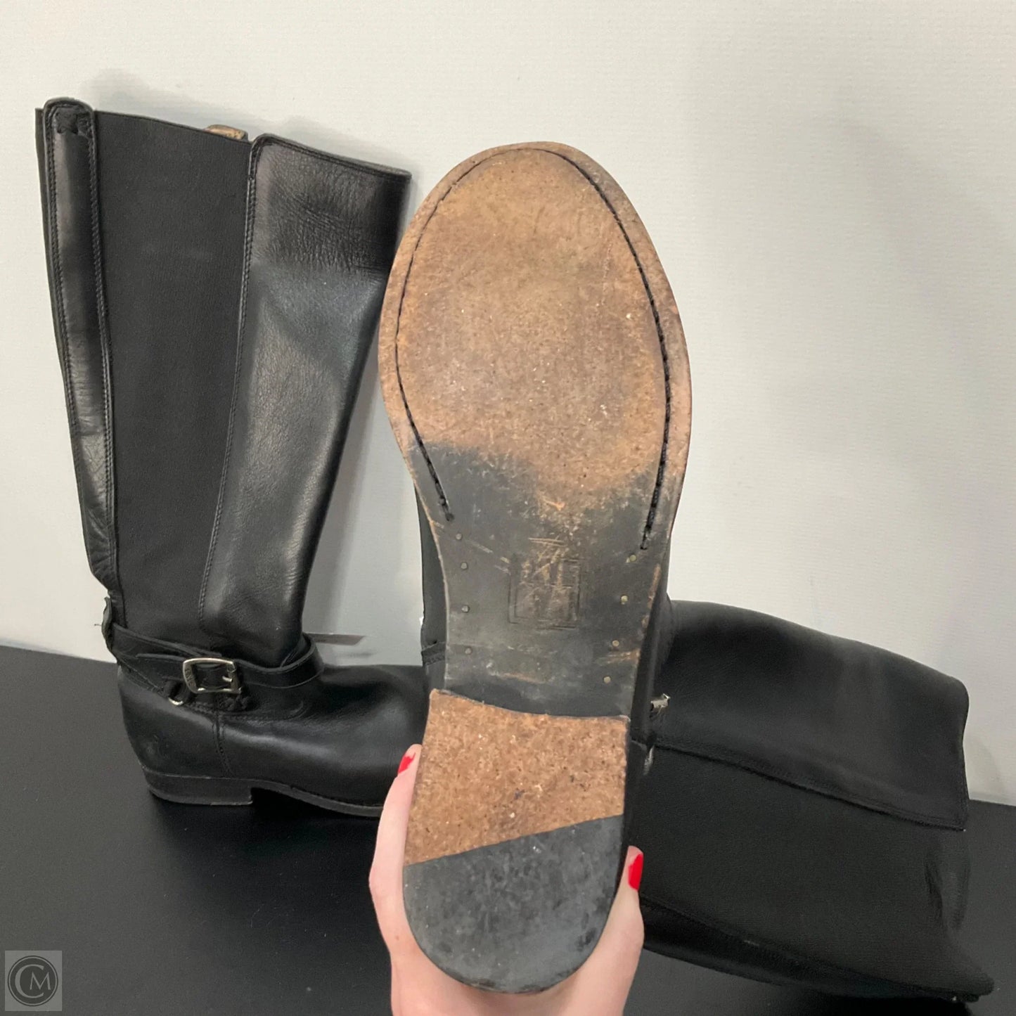 Boots Designer By Frye In Black, Size: 7.5