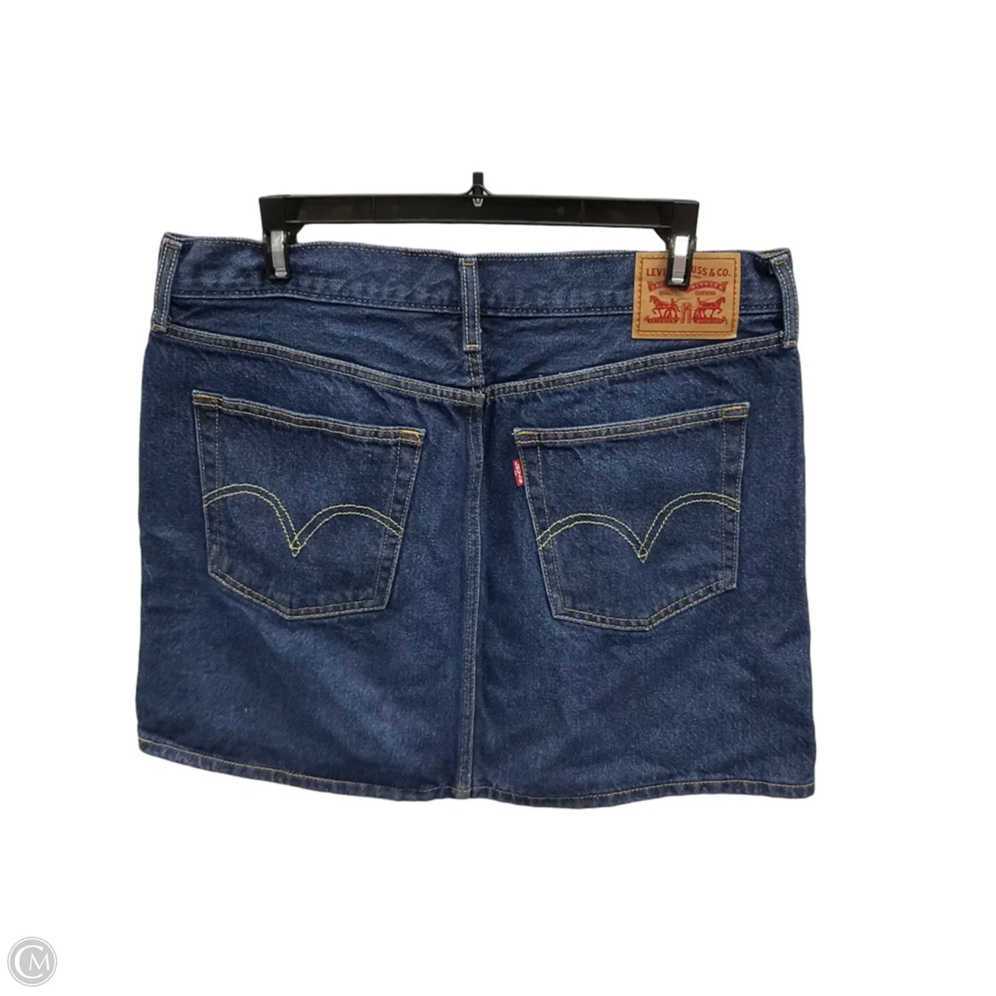 Skirt Mini & Short By Levis In Blue Denim, Size: 10