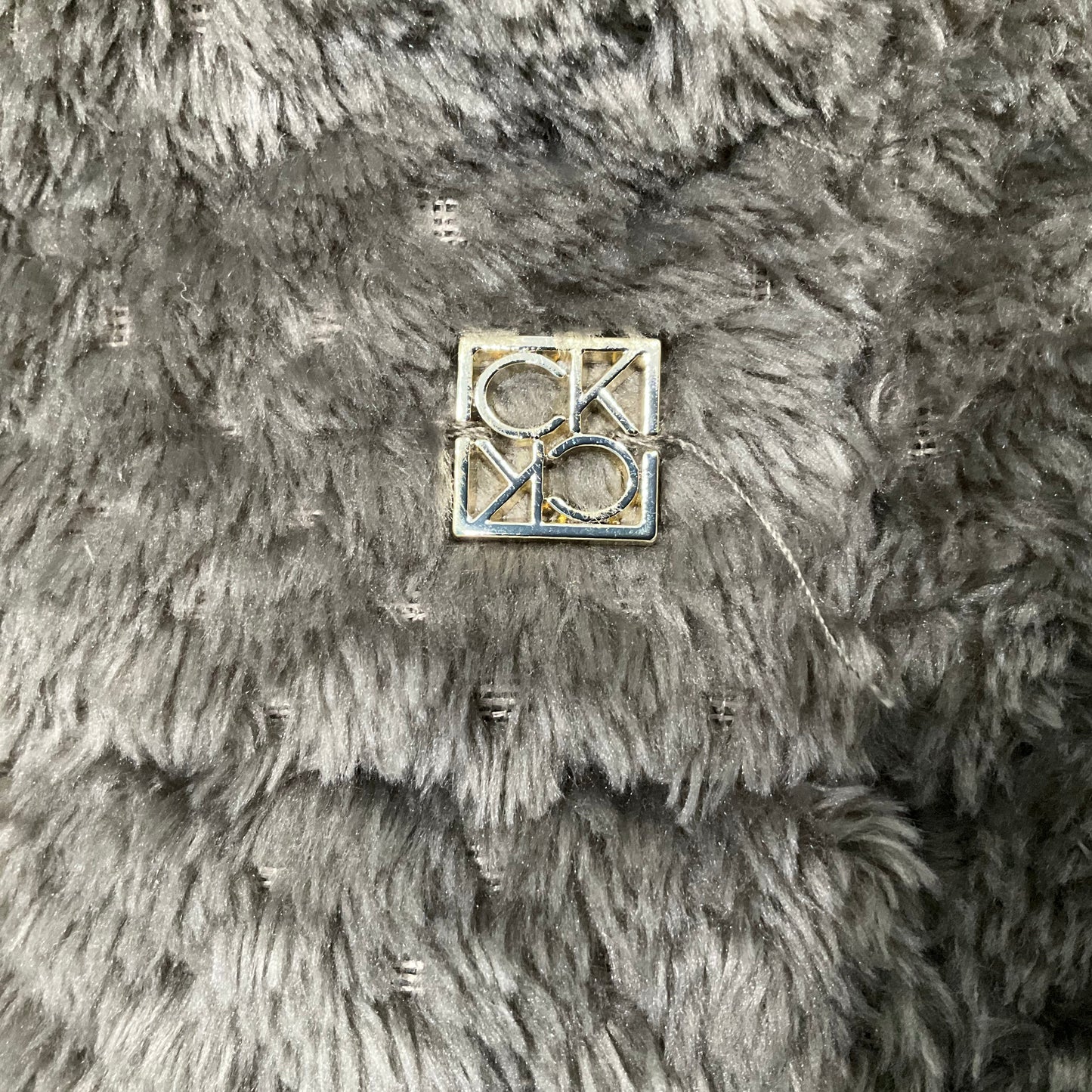 Jacket Faux Fur & Sherpa By Calvin Klein In Green, Size: M