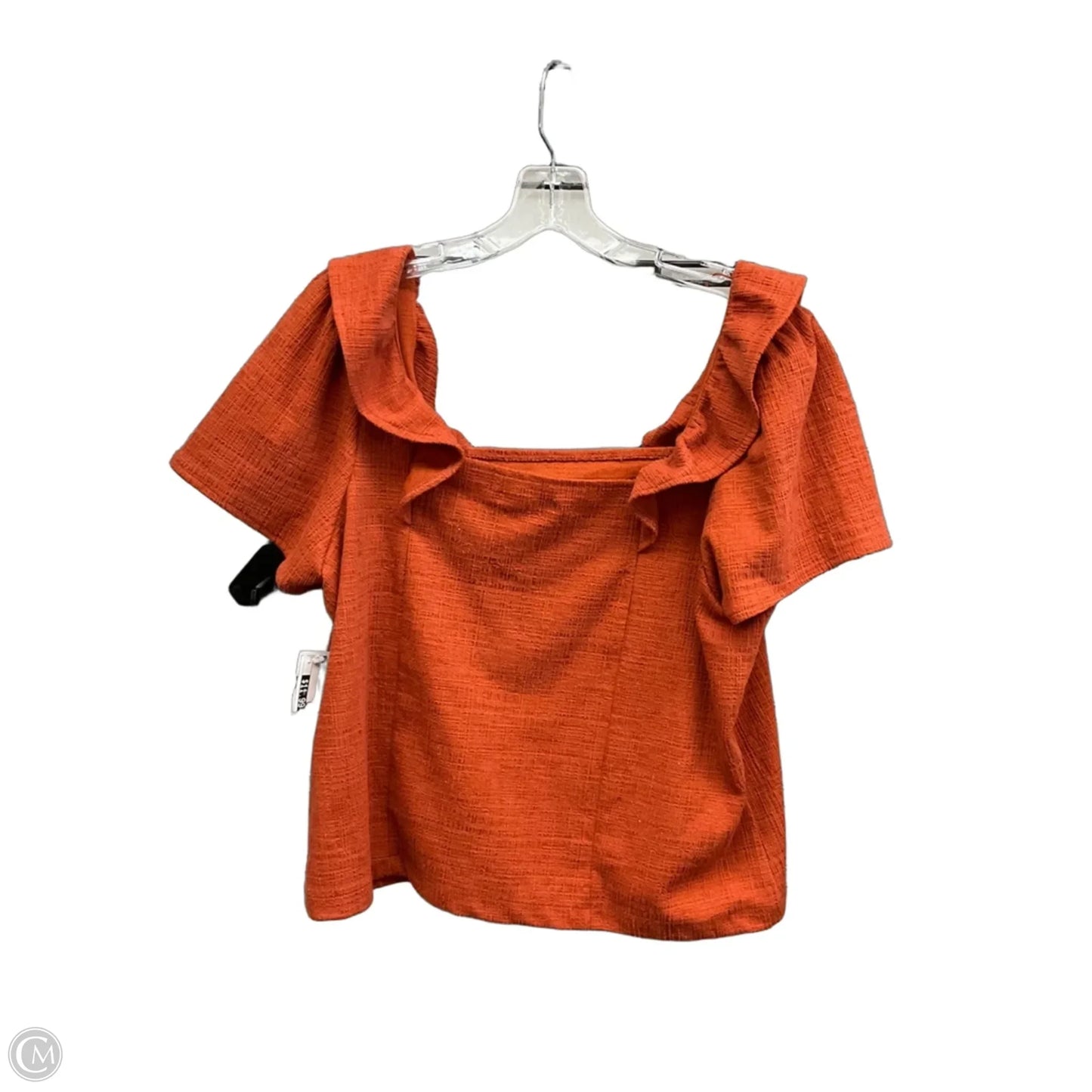Top Short Sleeve By Madewell In Orange, Size: L