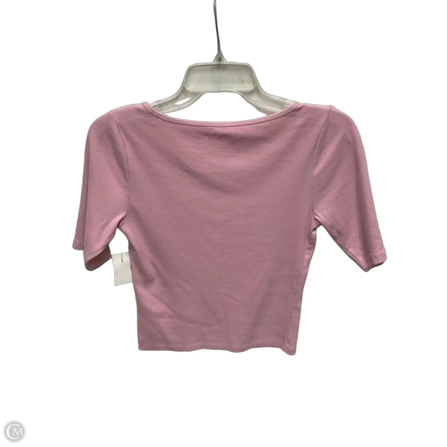 Top Short Sleeve By Abercrombie And Fitch In Pink, Size: M