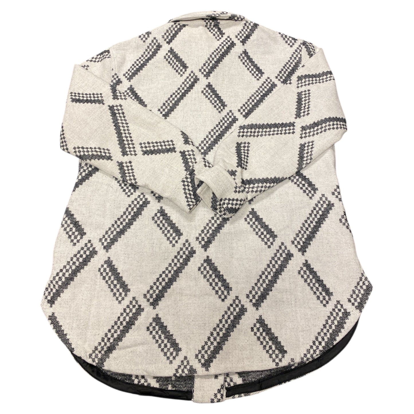 Jacket Shirt By Maurices In Grey & White, Size:S