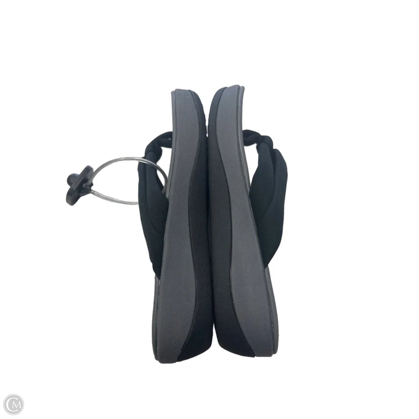 Sandals Flip Flops By Clarks In Black, Size: 9