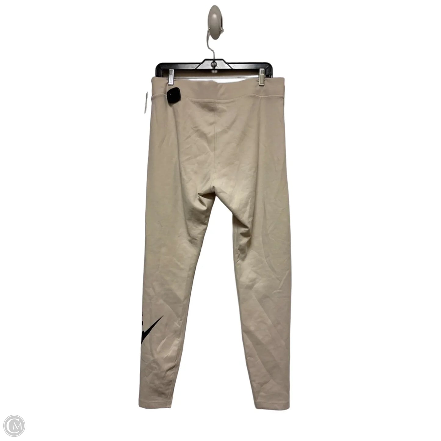 Athletic Leggings By Nike In Cream, Size: Xl