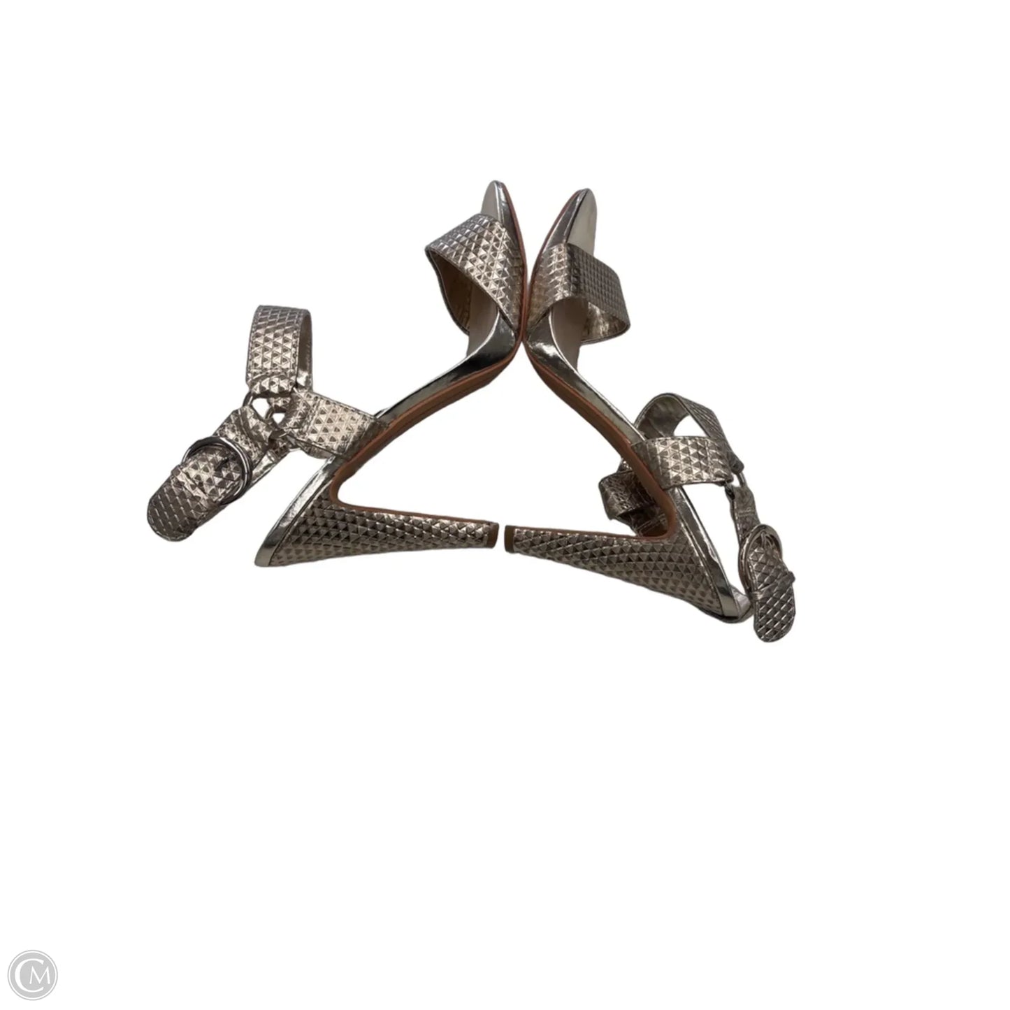 Sandals Heels Block By Karl Lagerfeld In Gold, Size: 8.5