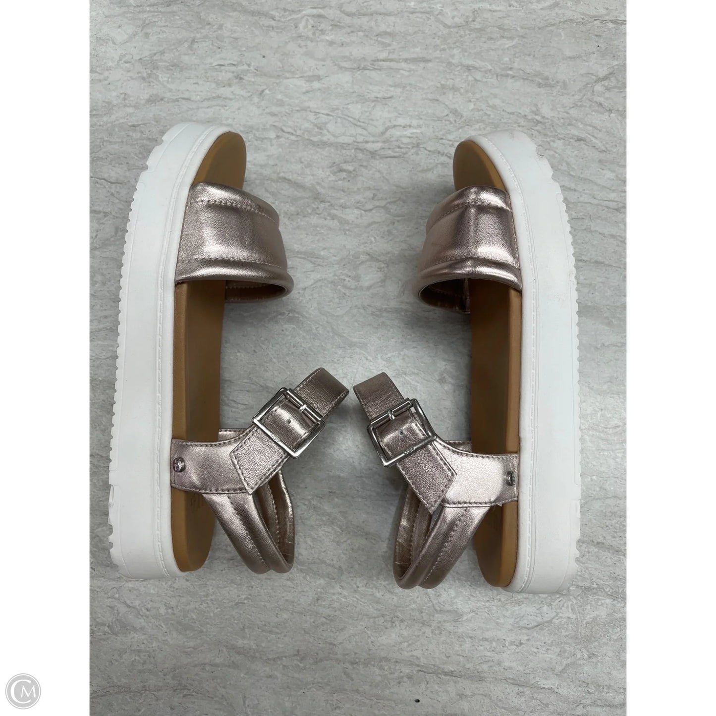 Sandals Designer By Ugg In Taupe, Size: 8.5