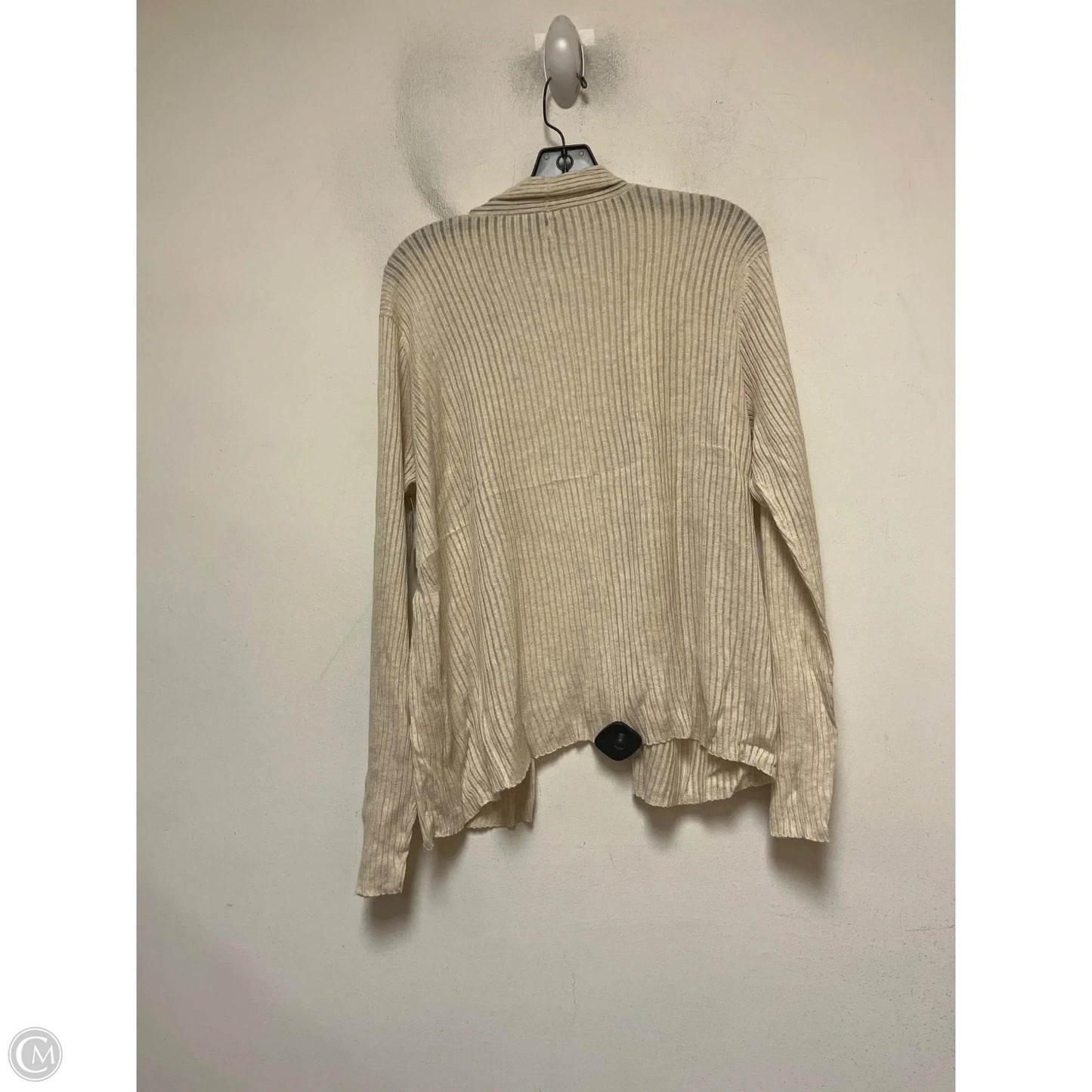 Sweater Cardigan By Eileen Fisher In Tan, Size: Xl