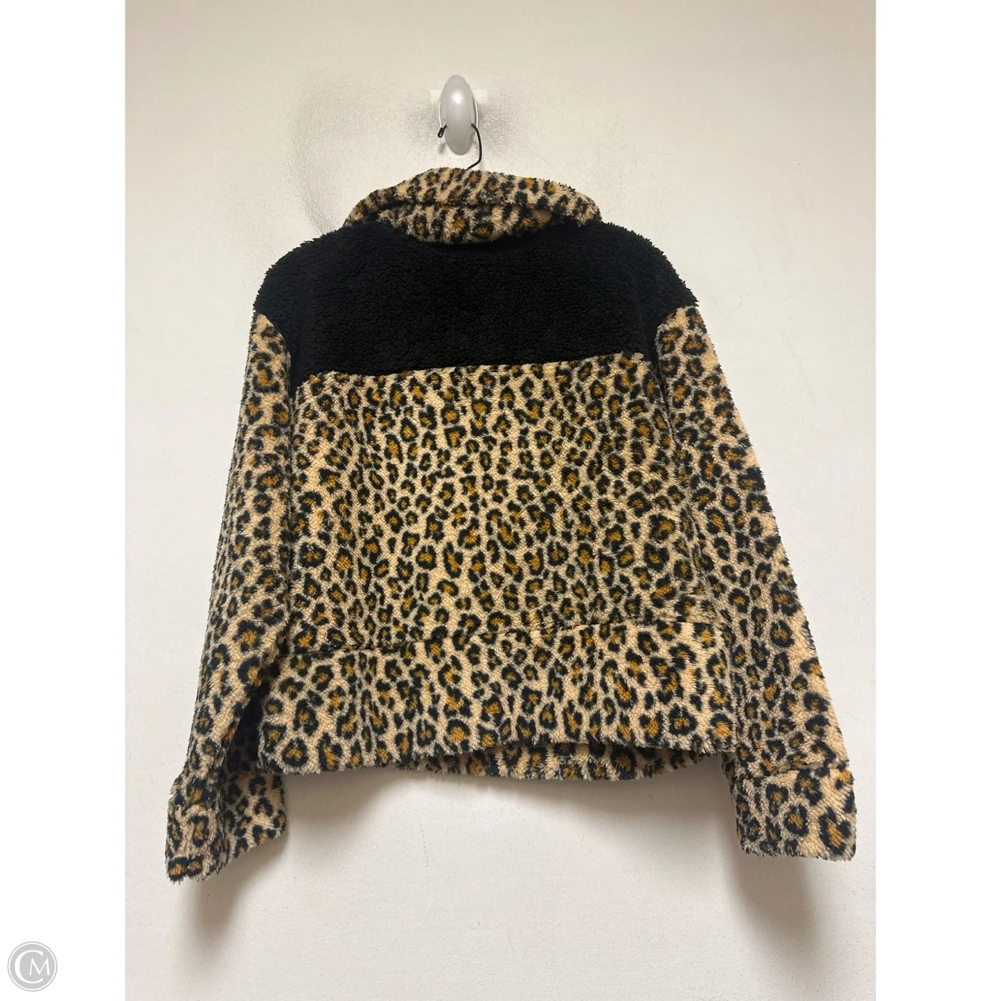 Jacket Faux Fur & Sherpa By Bp In Animal Print, Size: Xs