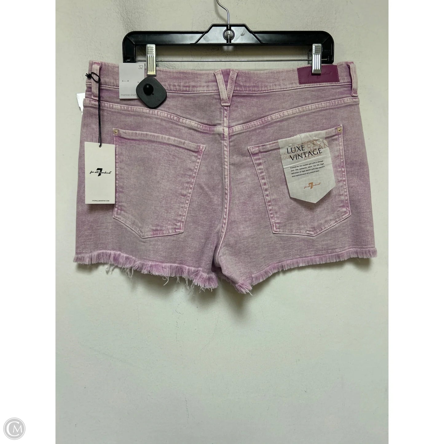 Shorts By 7 For All Mankind In Purple Denim, Size: 10