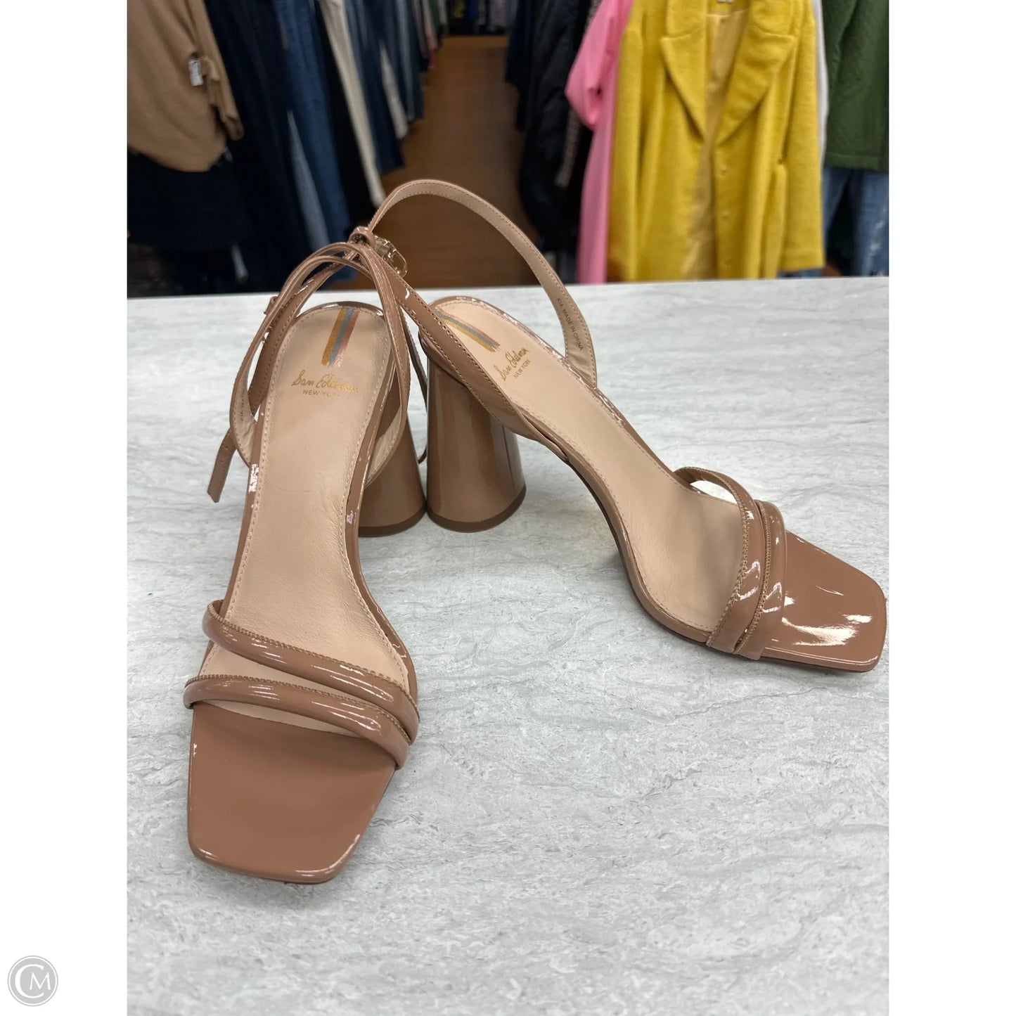 Sandals Heels Block By Sam Edelman In Tan, Size: 9