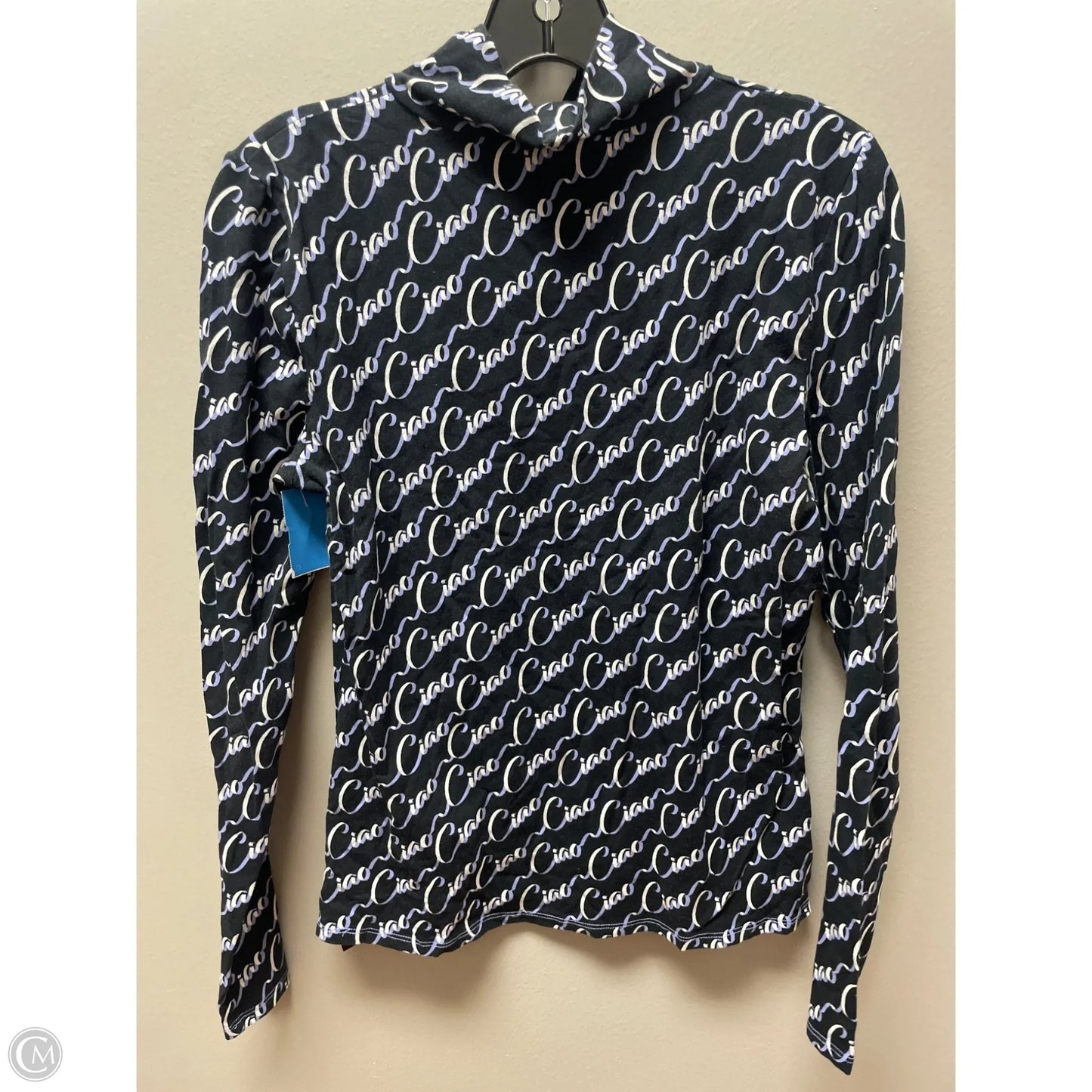 Top Long Sleeve Basic By Maeve In Black & Blue, Size: M