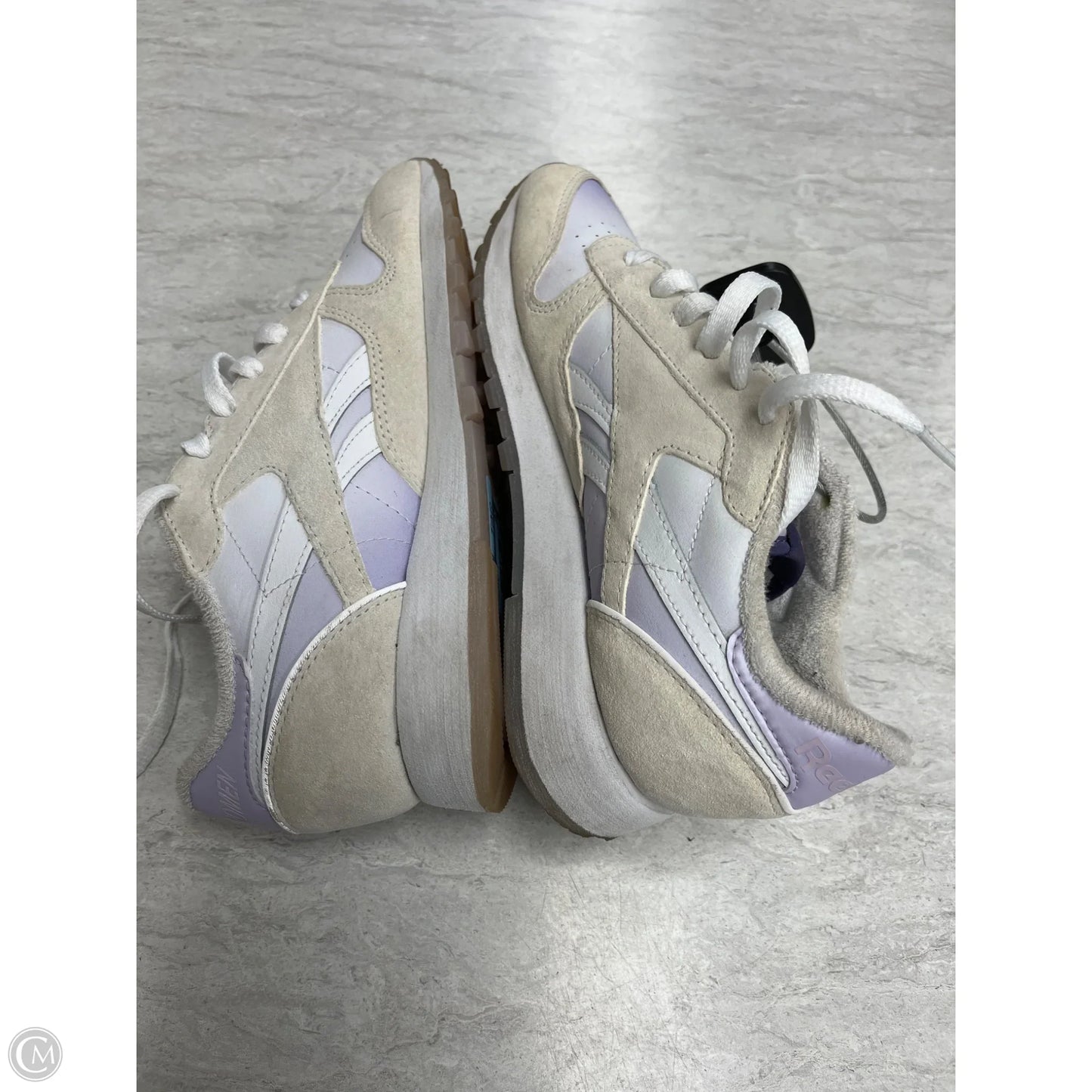 Shoes Sneakers By Reebok In Cream & Purple, Size: 9