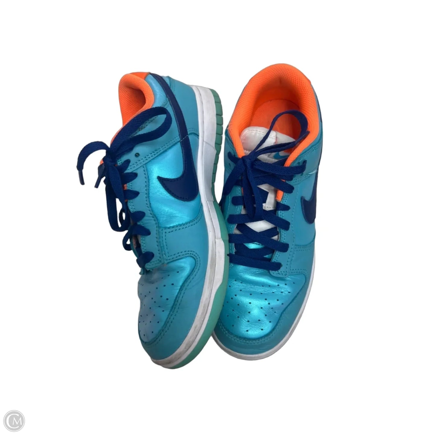 Shoes Sneakers By Nike In Blue & Orange, Size: 9