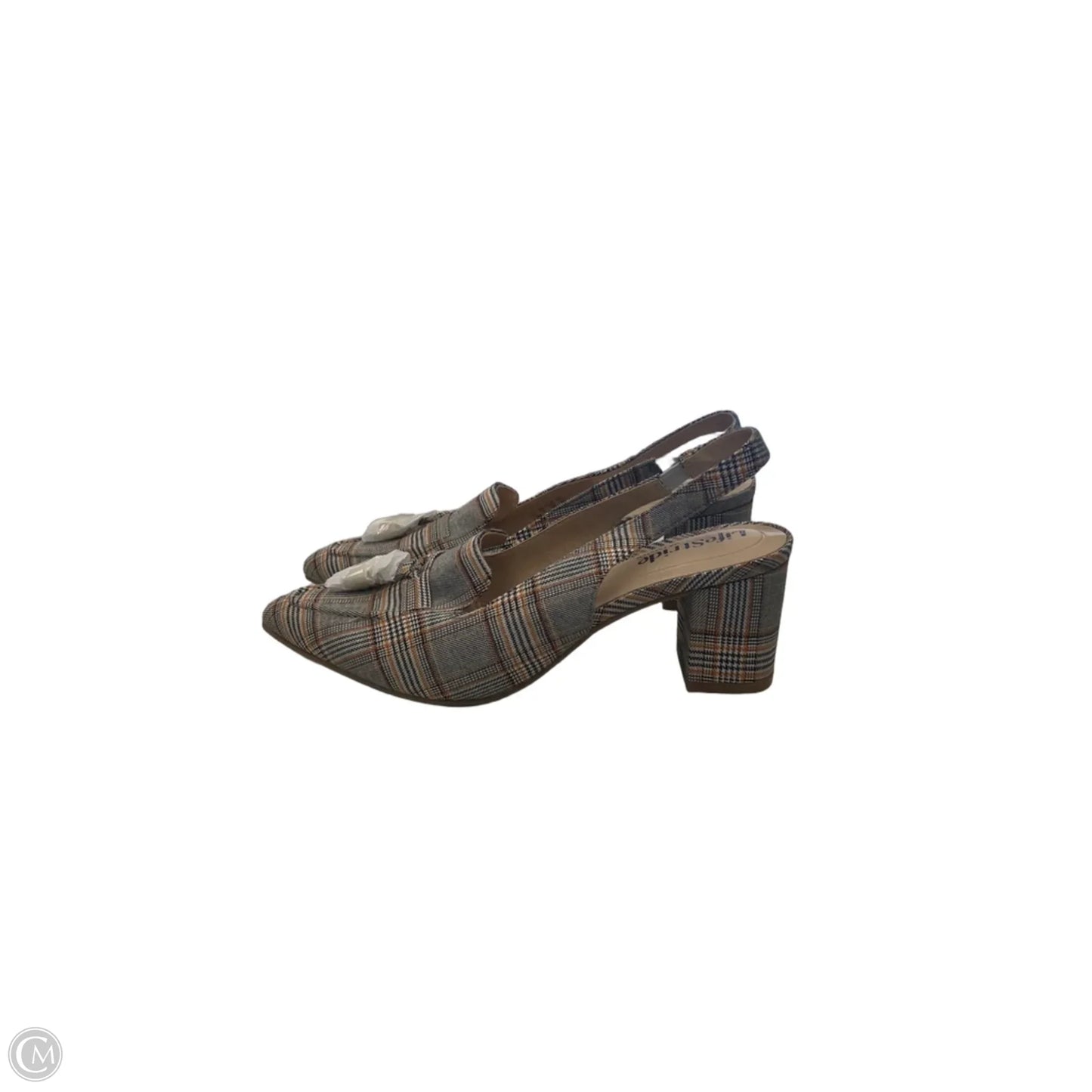 Shoes Heels Block By Life Stride In Plaid Pattern, Size: 7.5