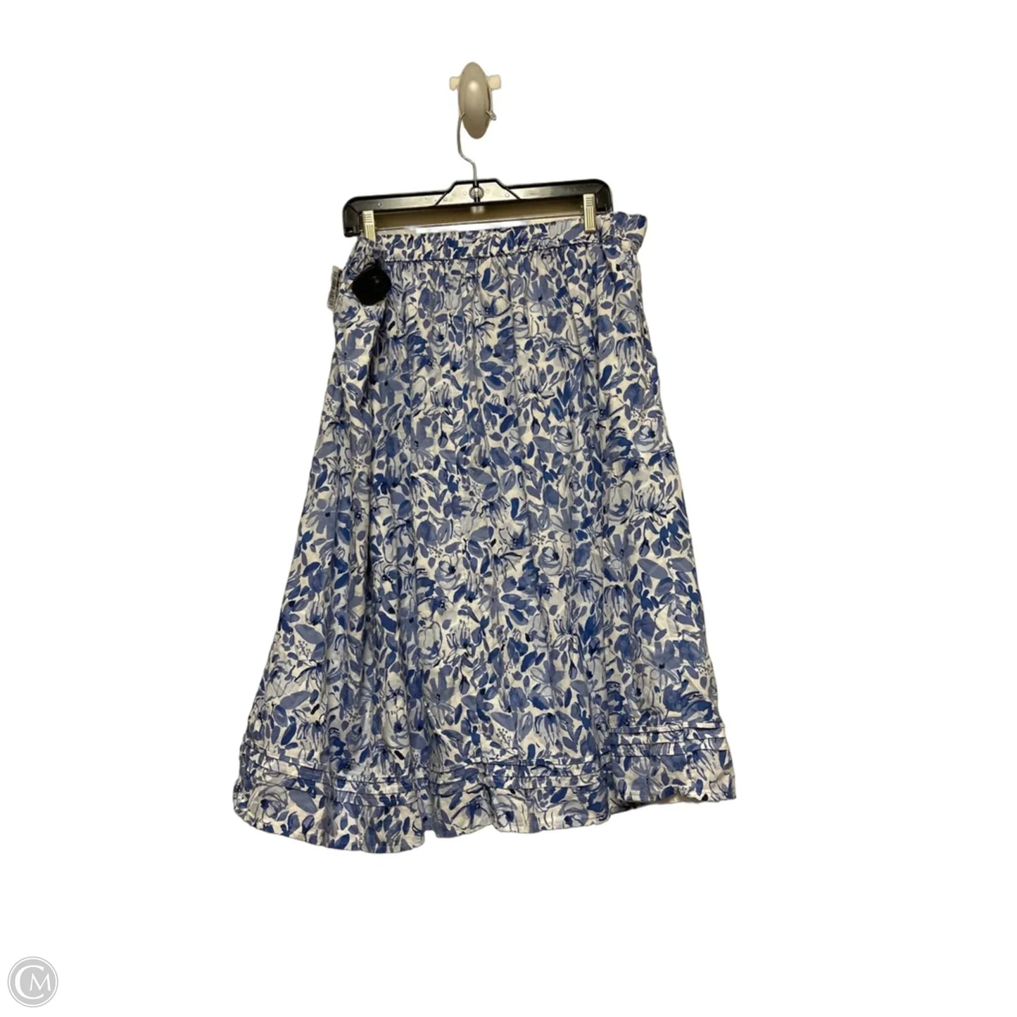 Skirt Midi By Croft And Barrow In Blue & White, Size: 12