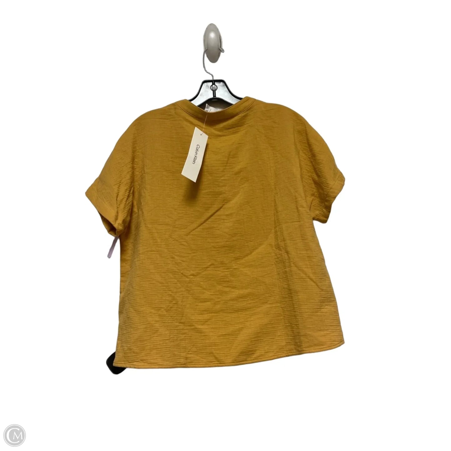 Top Short Sleeve By Calvin Klein In Yellow, Size: Xs