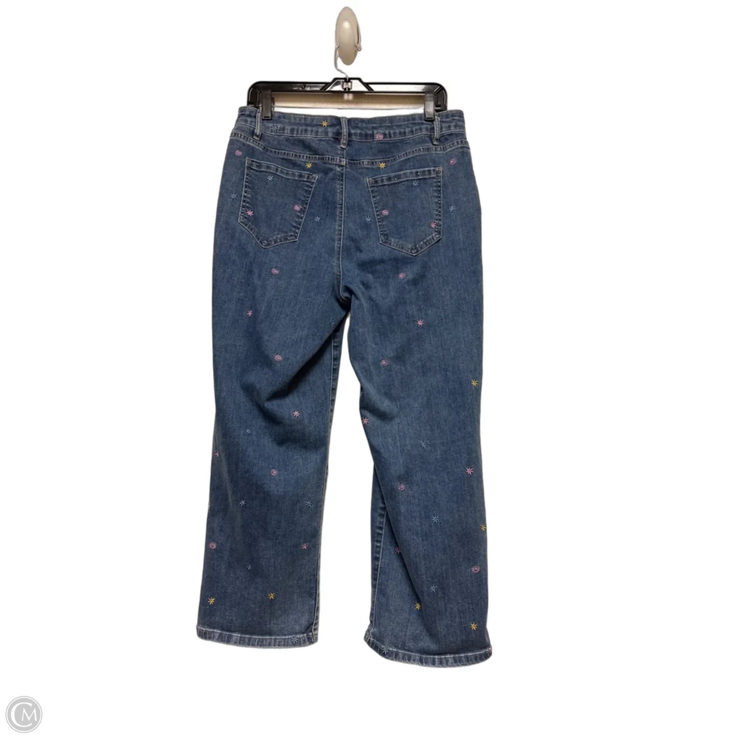 Jeans Straight By Charlie B In Blue Denim, Size: 12