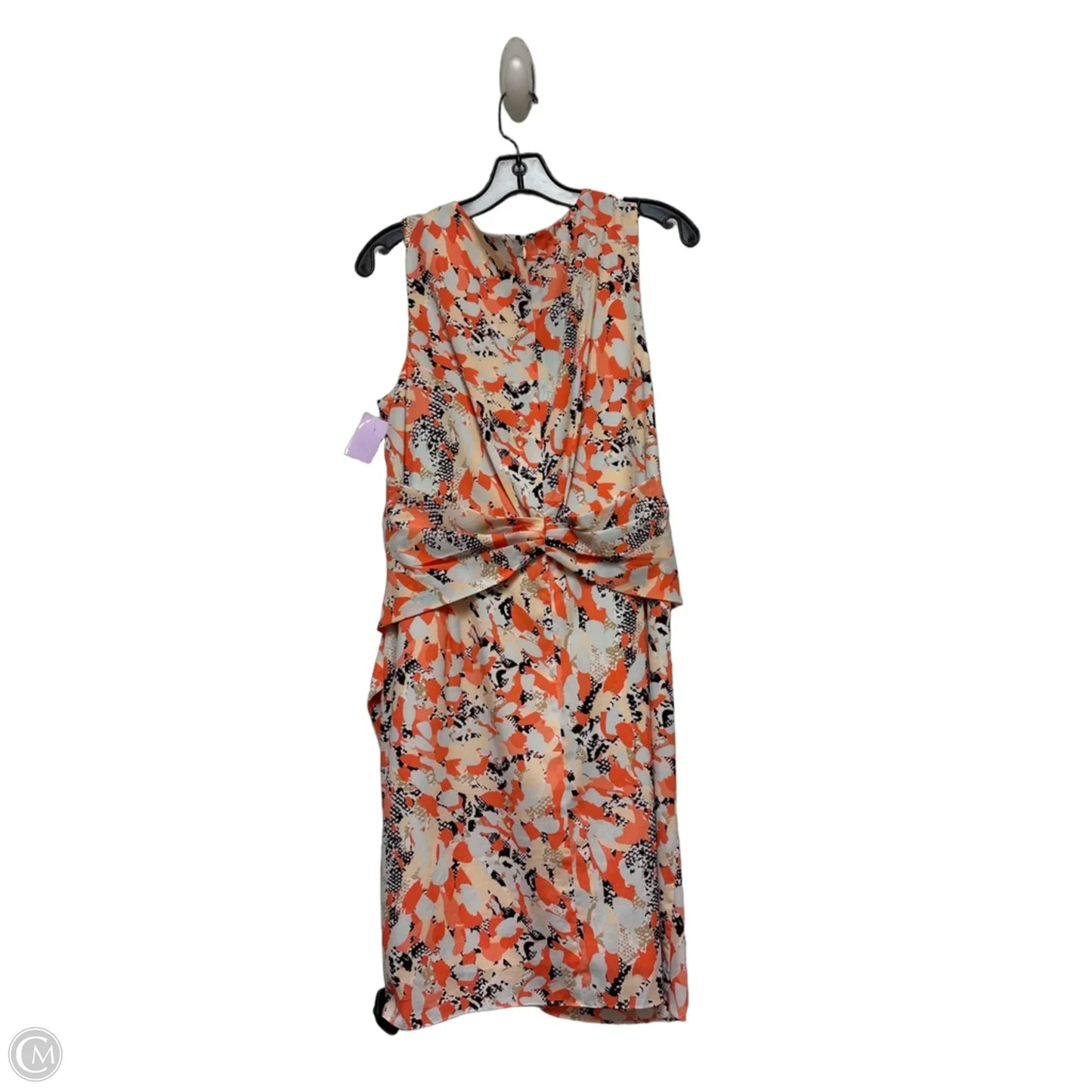 Dress Casual Short By Dkny In Orange & Tan, Size: M