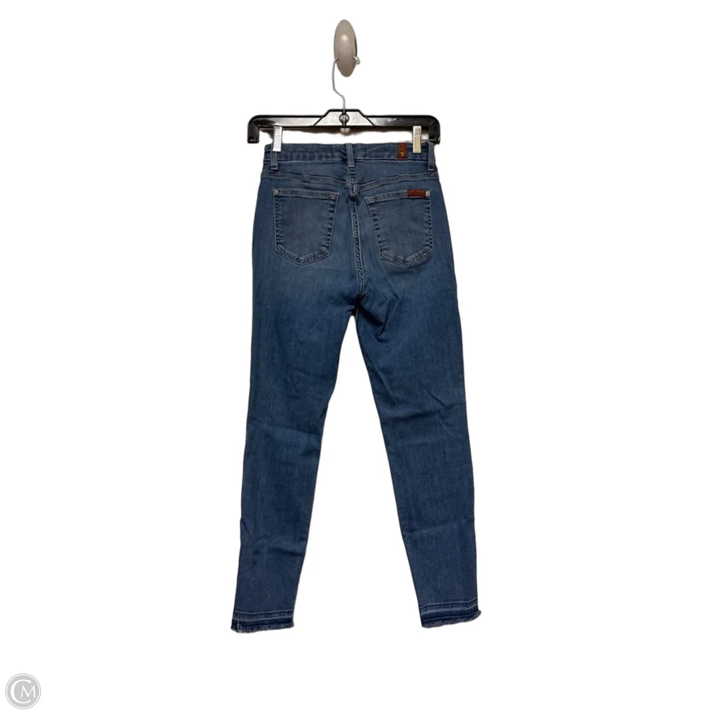 Jeans Skinny By 7 For All Mankind In Blue Denim, Size: 4